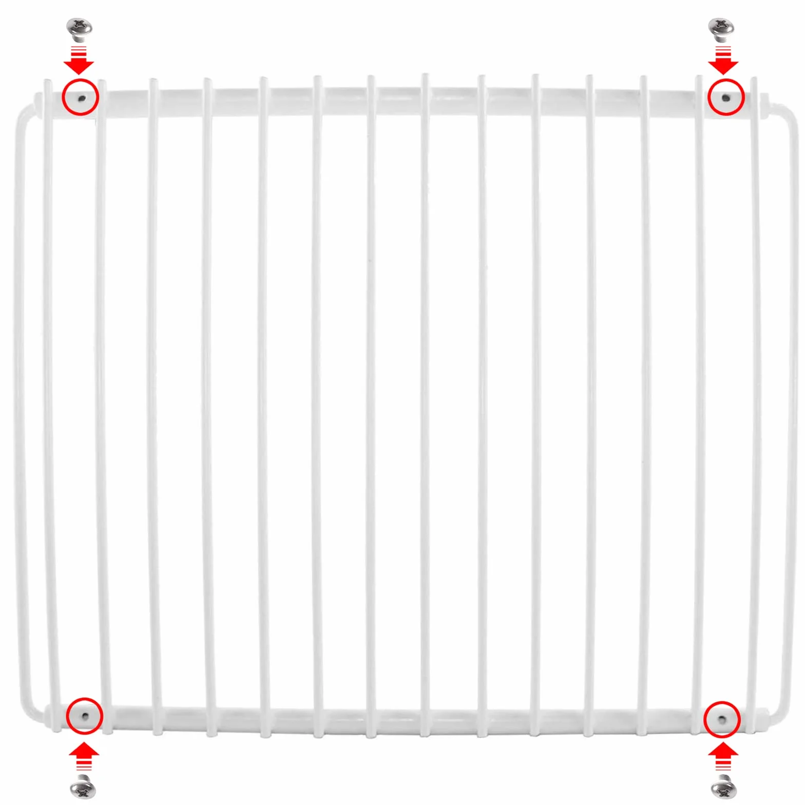 SPARES2GO Estante Universal para frigorífico y congelador (Paquete de 3, Blanco, Ajustable, Recubierto de plástico, Brazos Extensibles)