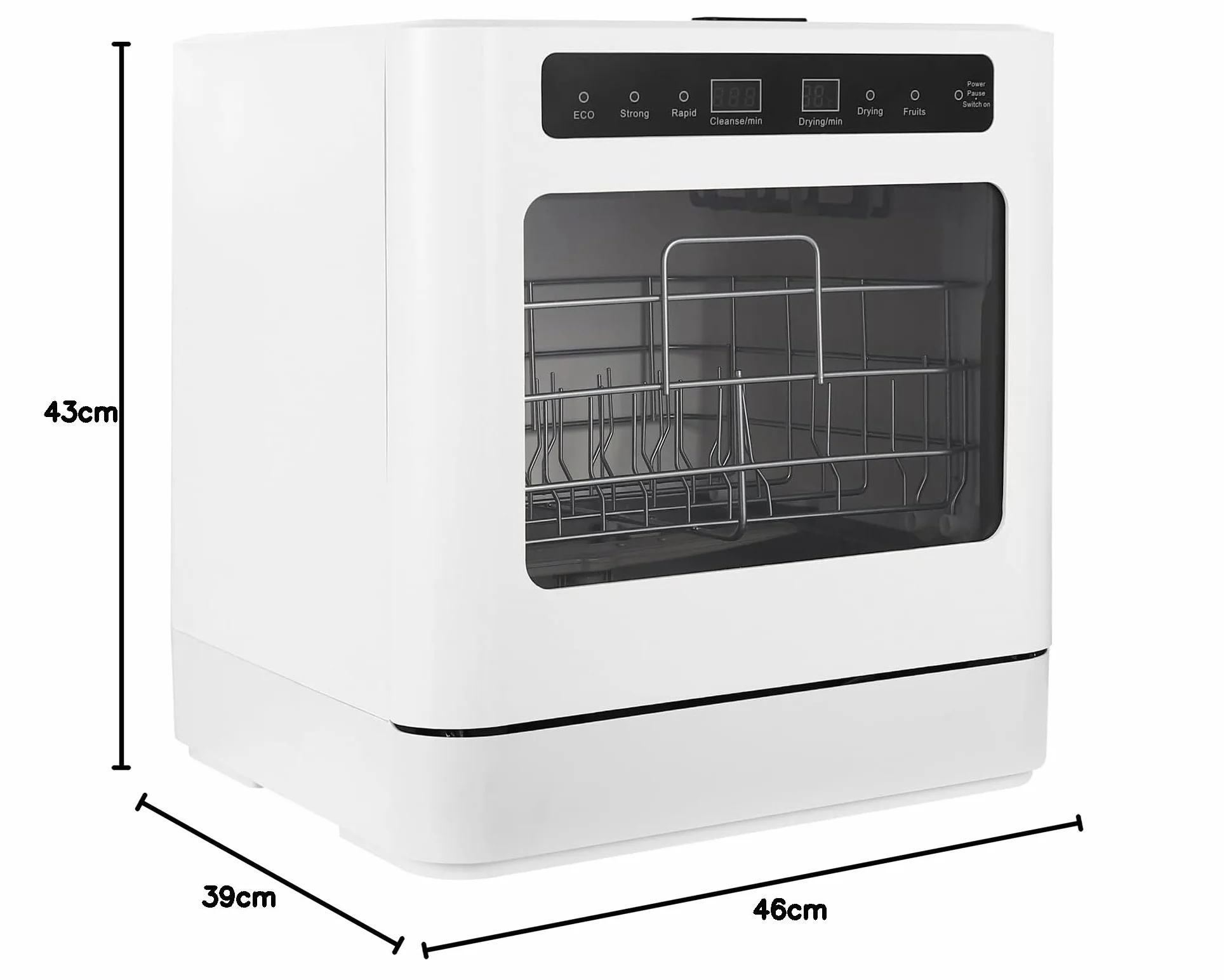 lavavajilla de mesa, mini portátil, ducha giratoria 360°, cuatro modos de limpieza y secado, ahorro de energía, independiente para apartamentos