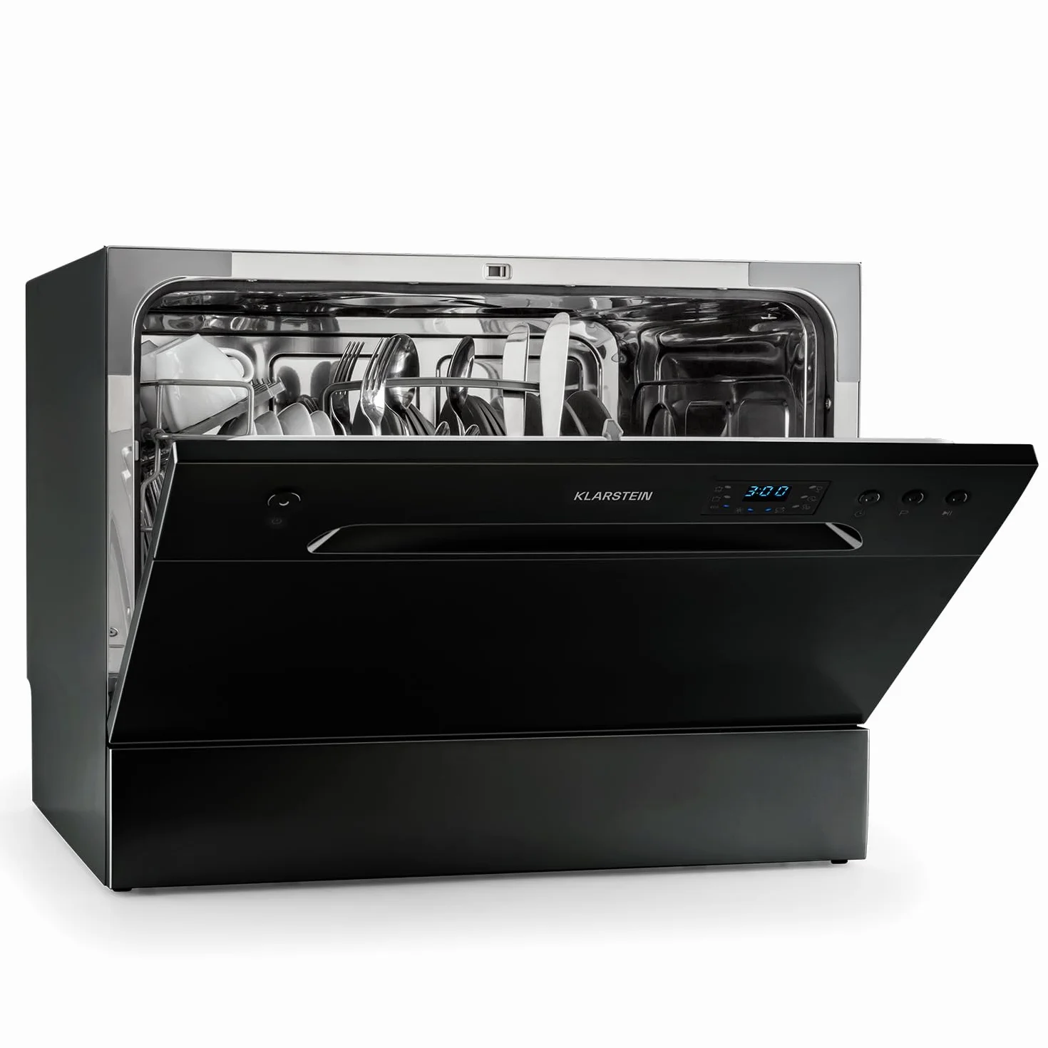 Klarstein Lavavajillas Sobremesa Pequeño, Mini Lavavajillas 8 Cubiertos, Lavavajillas Portatil Encimera Silencioso, Lavaplatos con 6 Programas de Lavado, Lavavajillas Compacto para Casa y Oficina