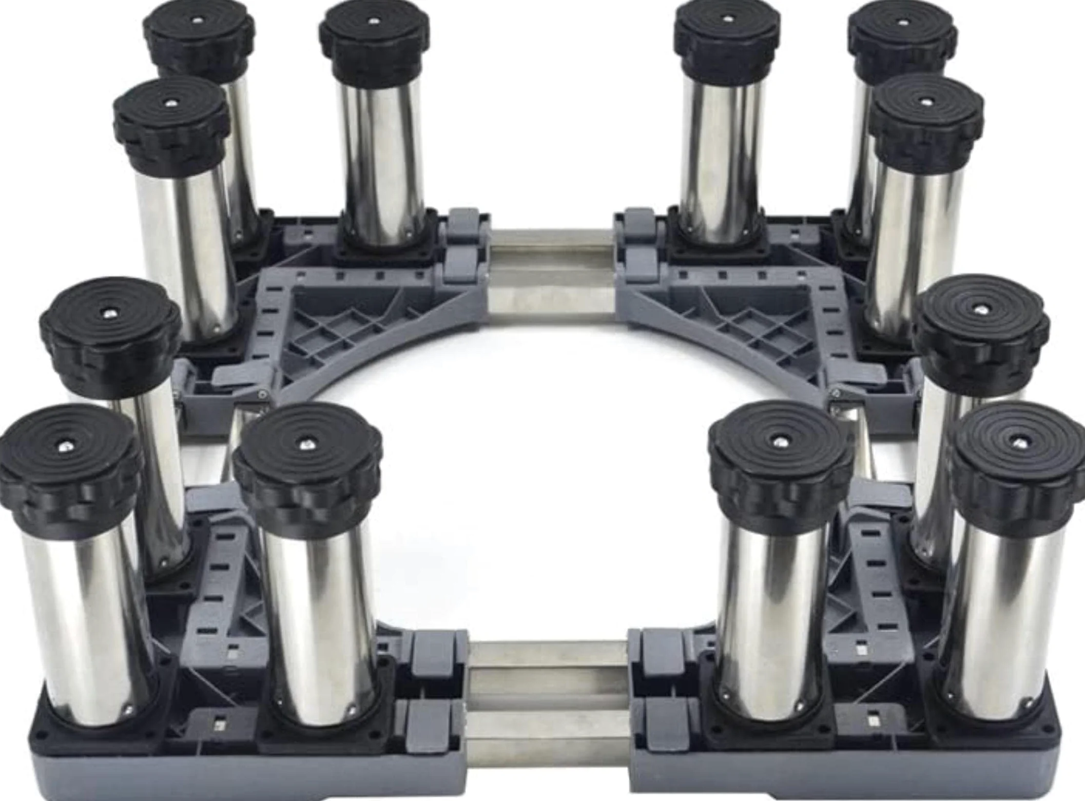 Base LavadoraBase de Soporte para Lavadora Base antivibración silenciosa Base para Secadora Reforzada Frigorífico Congelador Altura Universal de Rejilla Alta 18-22 cm Soporte para cocinas PE