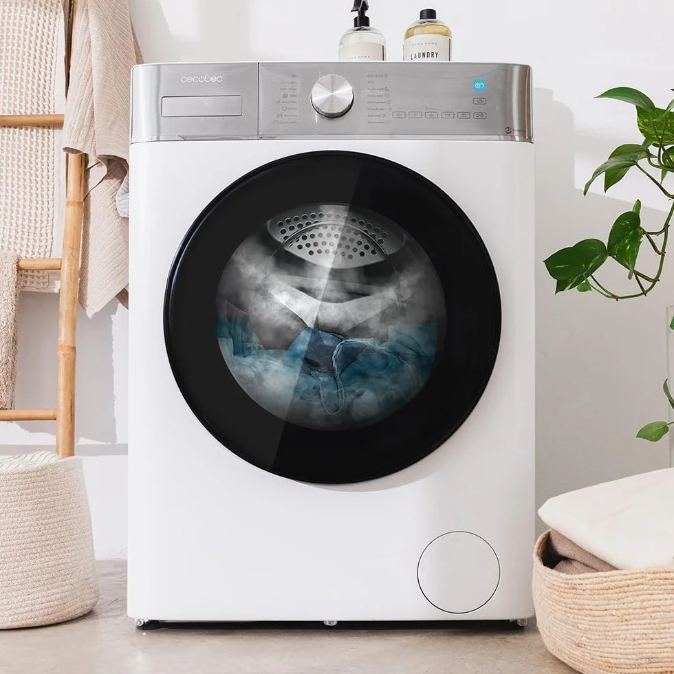 Cecotec Lavadora 10Kg Carga Frontal Bolero DressCode 10800 Inverter A 2000W, 1400 rpm, 16 Programas, Motor Inverter Plus, Vapor SteamMax, Lavado Inteligente, Detector de Carga
