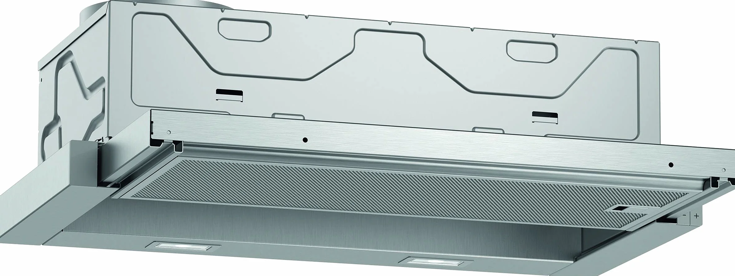 Neff D46ED22X1 - Campana extractora empotrable (N50, 60 cm, salida o recirculación), color plateado