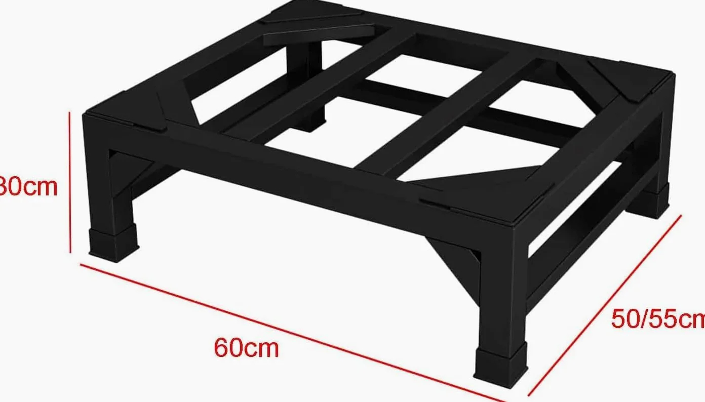 Soporte de nevera resistente y pedestal para lavadora y secadora, base universal resistente con 4 pies, ajustable para uso doméstico, 56 x 56 x 30 cm, 50 x 50 x 40 cm