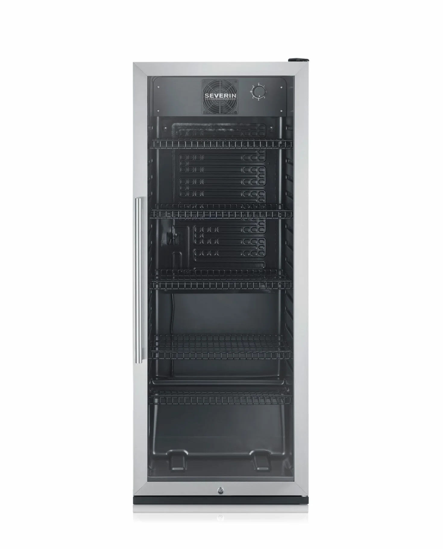 Bottle Fridge, 241L, Black-Silver
