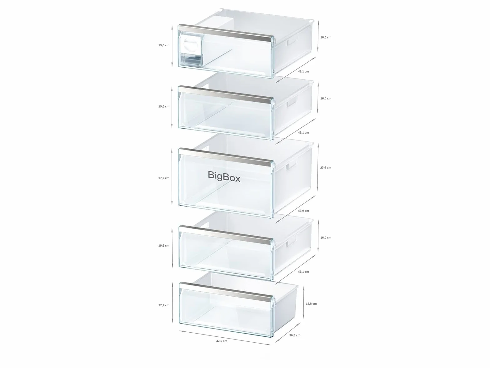 Bosch GSN51AWCV Serie 6 - Congelador independiente, 161 x 70 cm, 175 kWh por año, color blanco, 290 L, tamaño XXL, iluminación LED, VarioZone, NoFrost