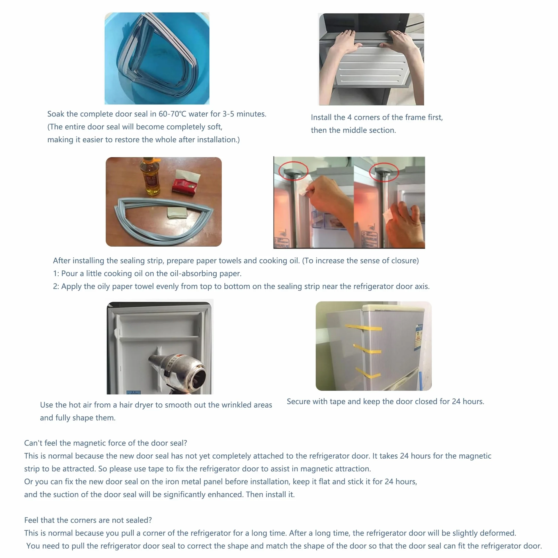Sello Junta Magnética Universal de Goma para Puerta De Refrigerador Frigorífico Nevera Congelador