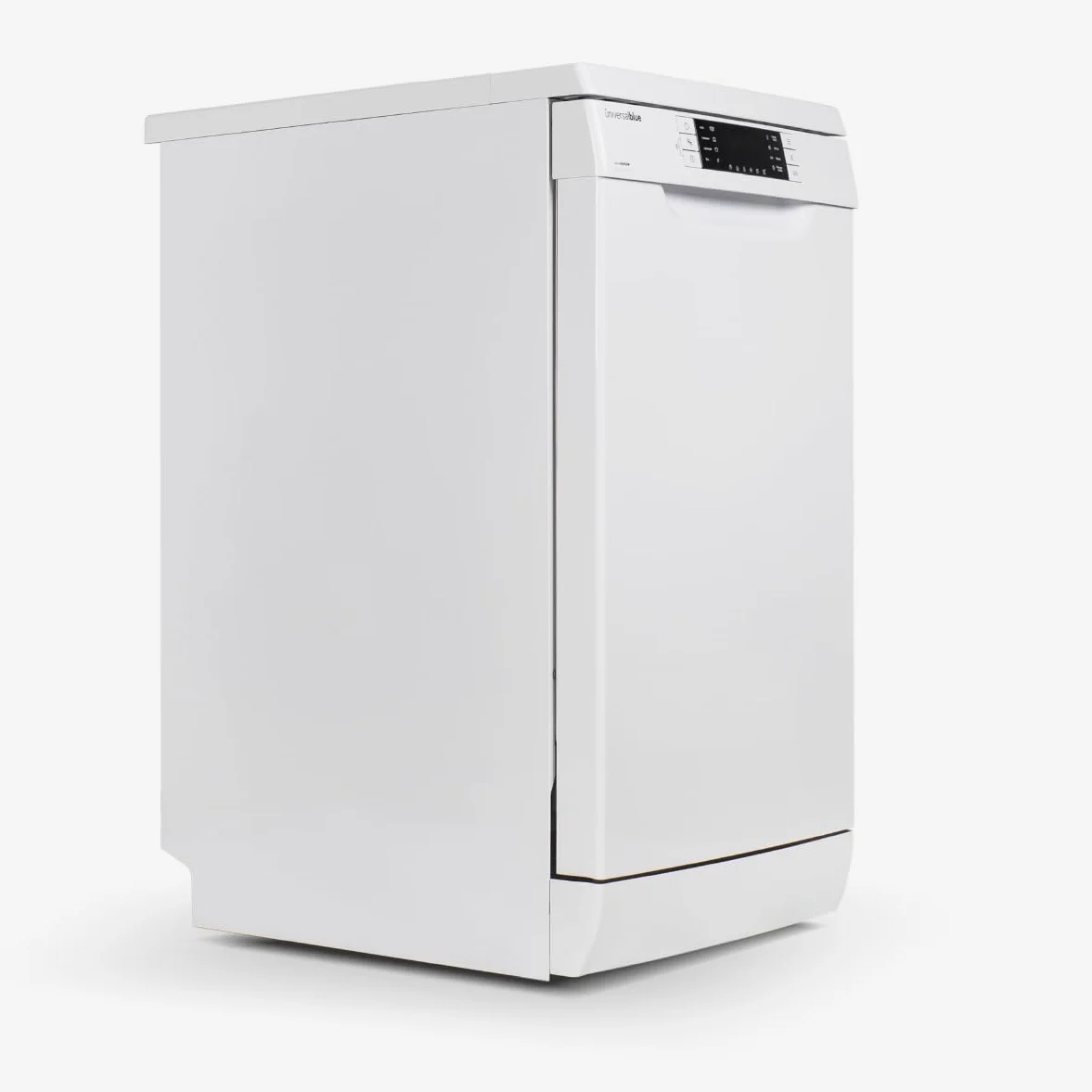 UNIVERSALBLUE Lavavajillas Blanco Digital 45 cm | Lavaplatos Programable Libre Instalación con 8 Programas | Máquina de Lavado con Inicio Diferido | Silencioso | ENVIO + SUBIDA A PLANTA GRATIS