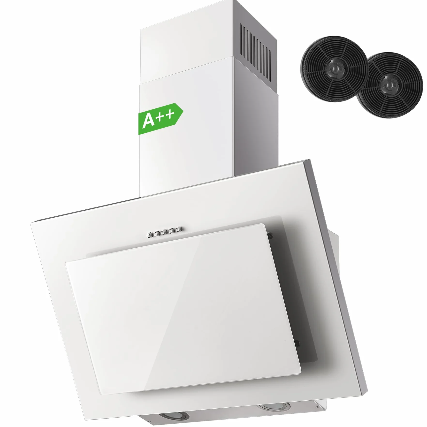 Campana Extractora 60 cm TopStrong Clase A++ Blanco 350m³/h 3 Niveles LED