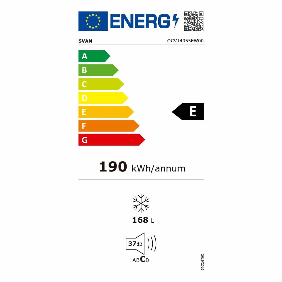 Svan Congelador Vertical Blanco 200L Dual Cooling 4 Estrellas OCV14355EW00