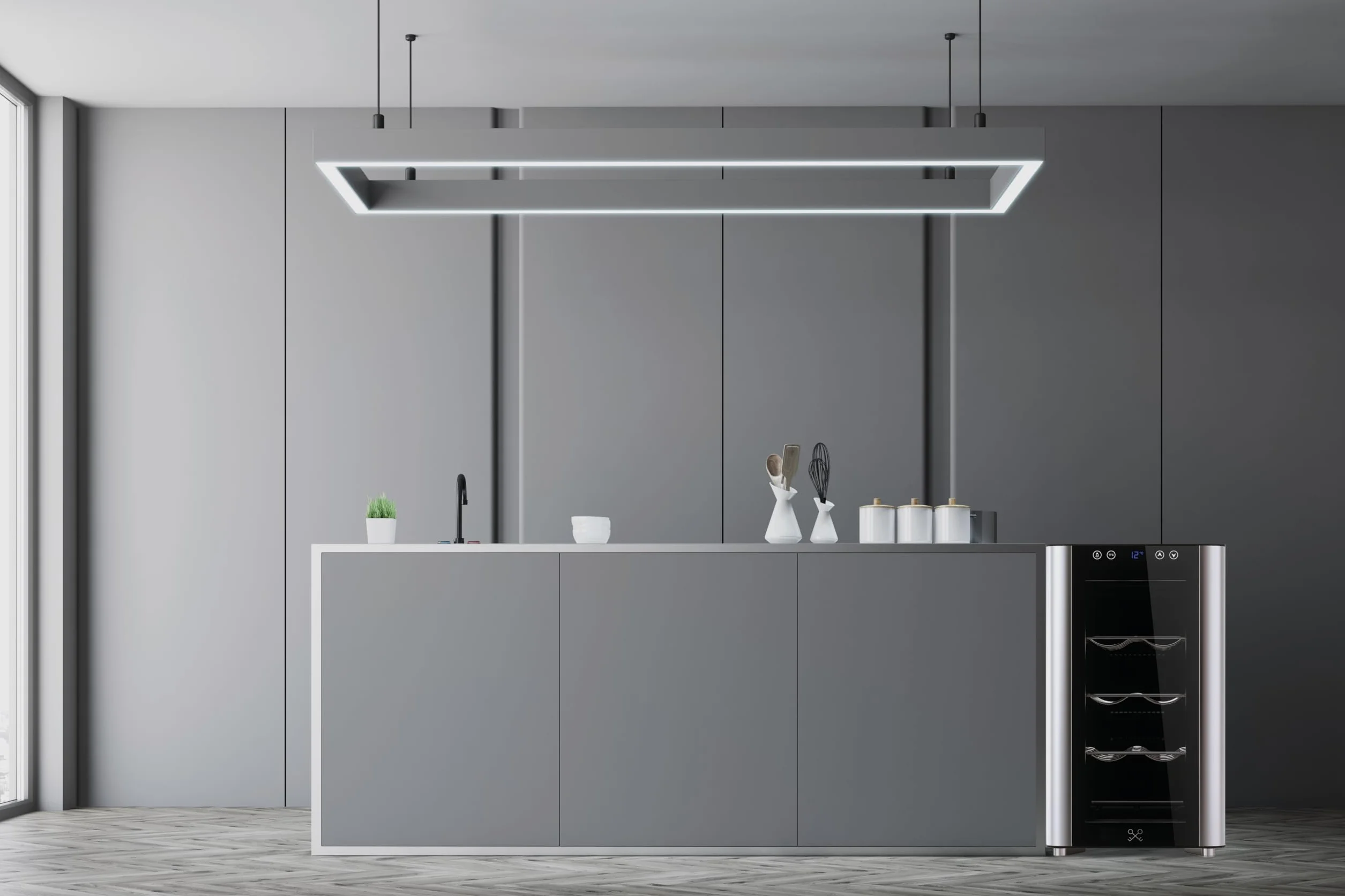 LES PETITS CHAMPS Vinoteca 8 Botellas CAVS8, Capacidad 23L, Puertas de Acero Inoxidable, Ajuste de Temperatura de 11°C a 18°C, Sistema Termoeléctrico, Iluminación LED, Anti-UV, 3 estantes