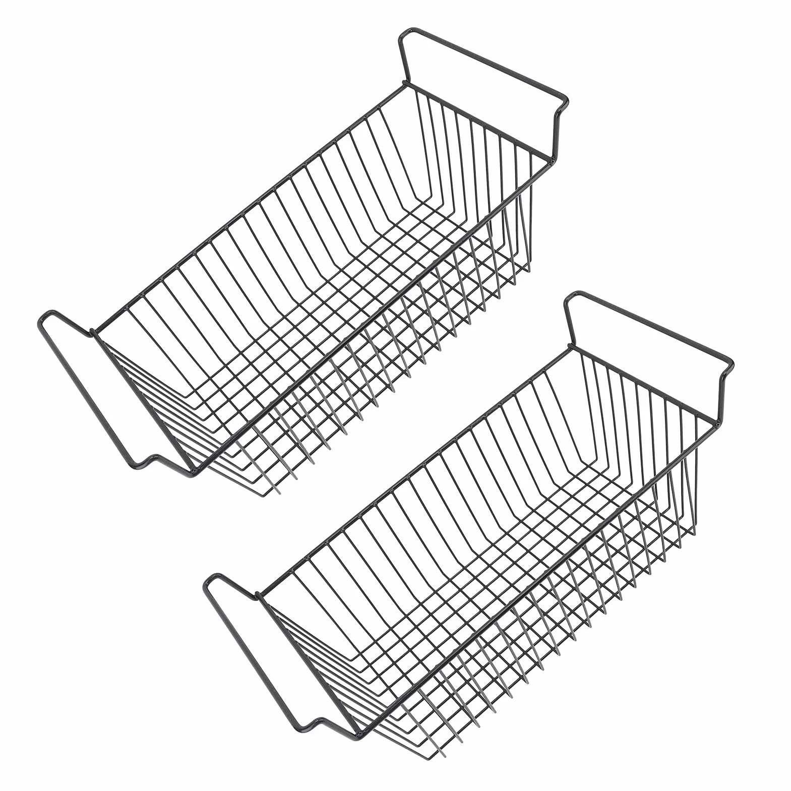 TOPINCN 2 Contenedores Organizadores para Congelador, Cesta de Almacenamiento para Congelador Apilable, Divisor de Almacenamiento de Alambre de Metal para (Largo 70 cm x ancho 30 cm x