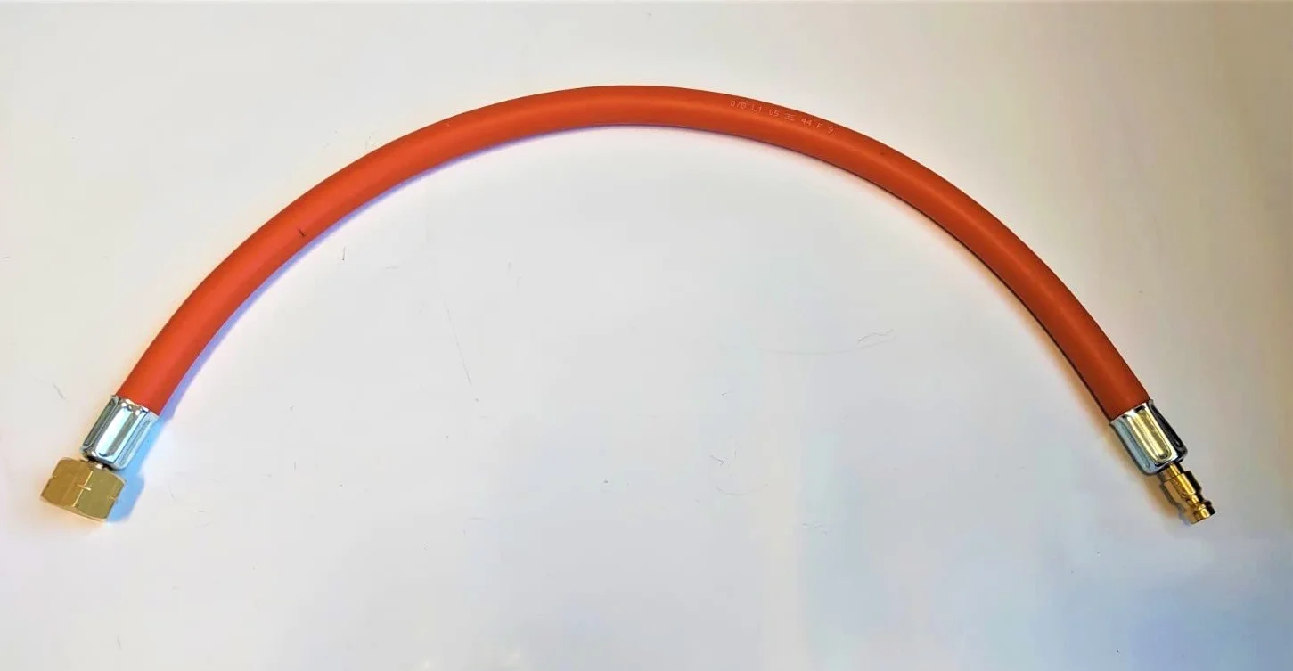 Manguera de gas propano butano | 500cm (5m) | DN 5 Type 21 - Conector LKS 3/8" pulgada | Manguera de gas para conexión rápida y conexión a una bombona de gas o cocina
