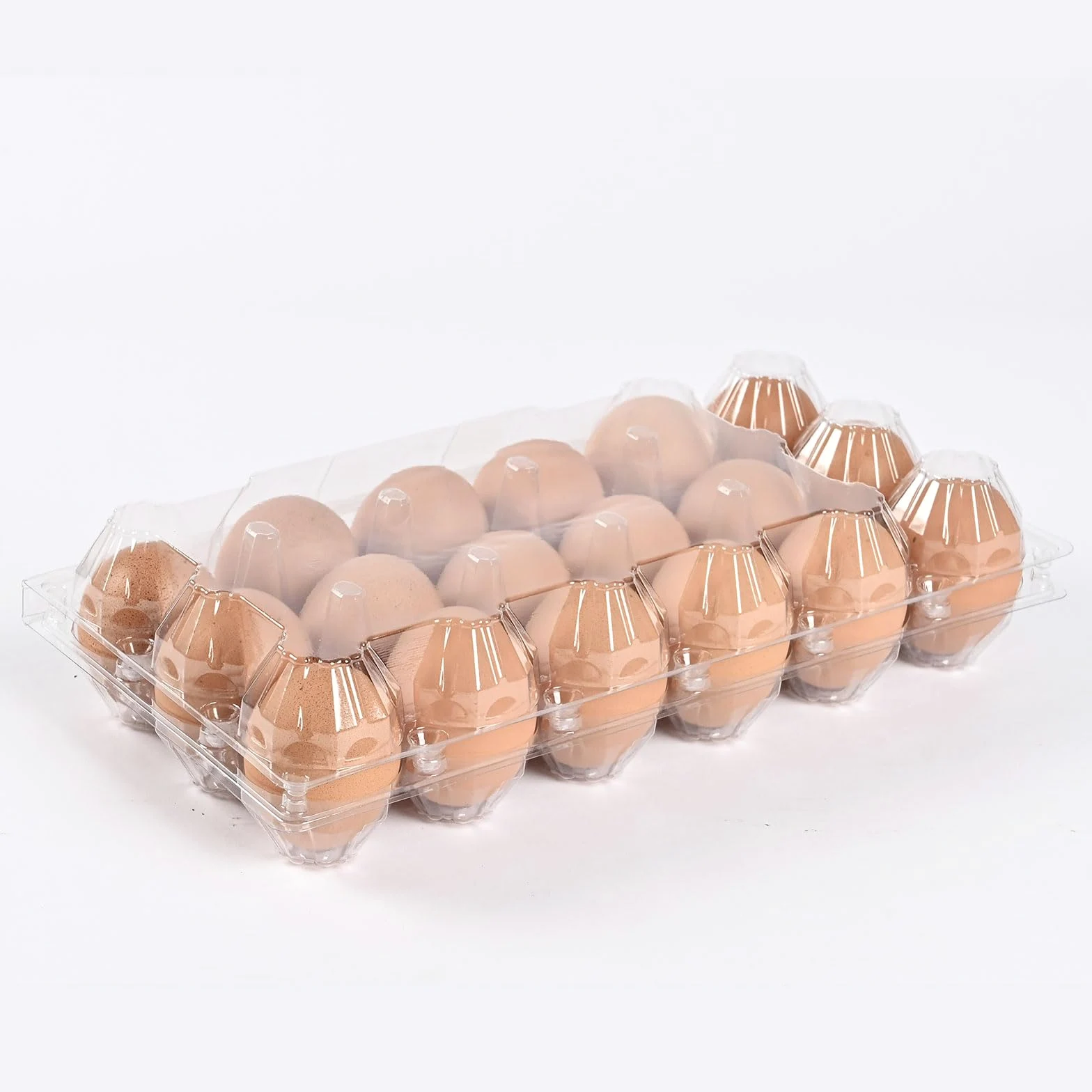 Cajas de huevos transparentes, contenedor de plástico para huevos, bandeja de huevos para refrigerador, almacenamiento de huevos de granja, cesta de huevos de granja de pollo, estante de
