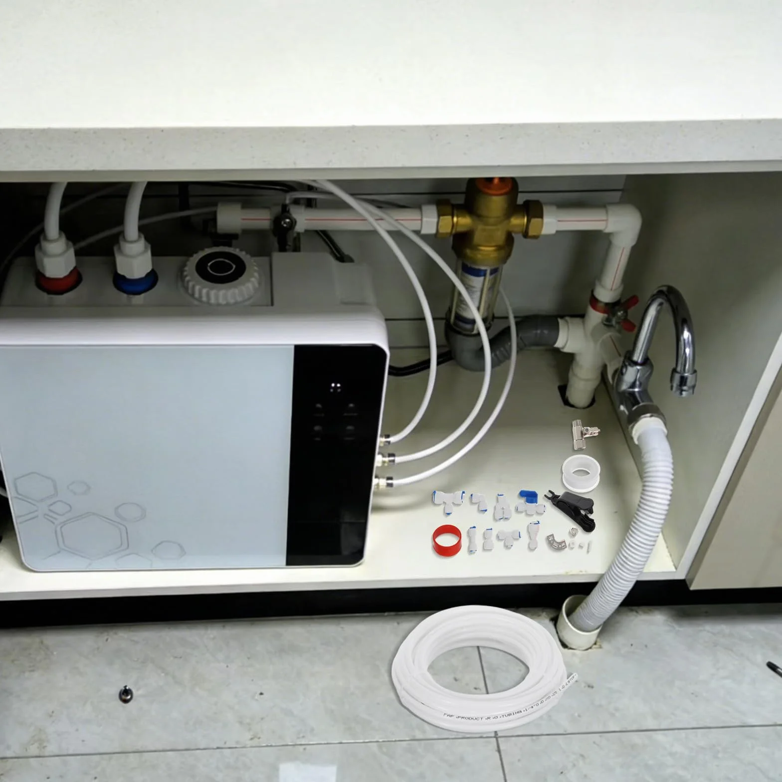 1 juego de mangueras de agua para máquina de hielo de refrigerador - Kit de mangueras de 10 metros (33 pies) para sistemas de agua por inversa con accesorios - Instalación de máquina de