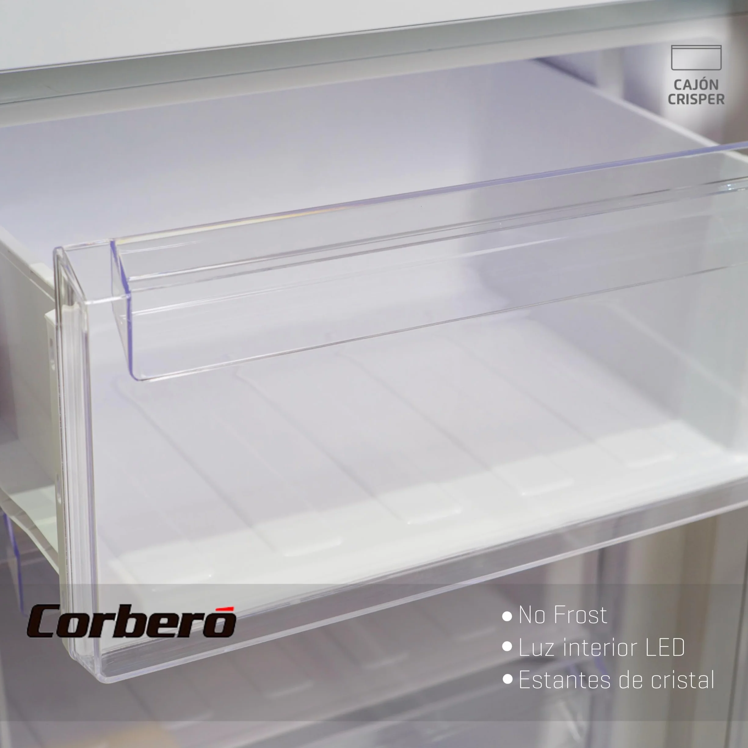 Frigorífico Combi Corbero CCH18024W No Frost 253L 181 cm Luz LED Blanco