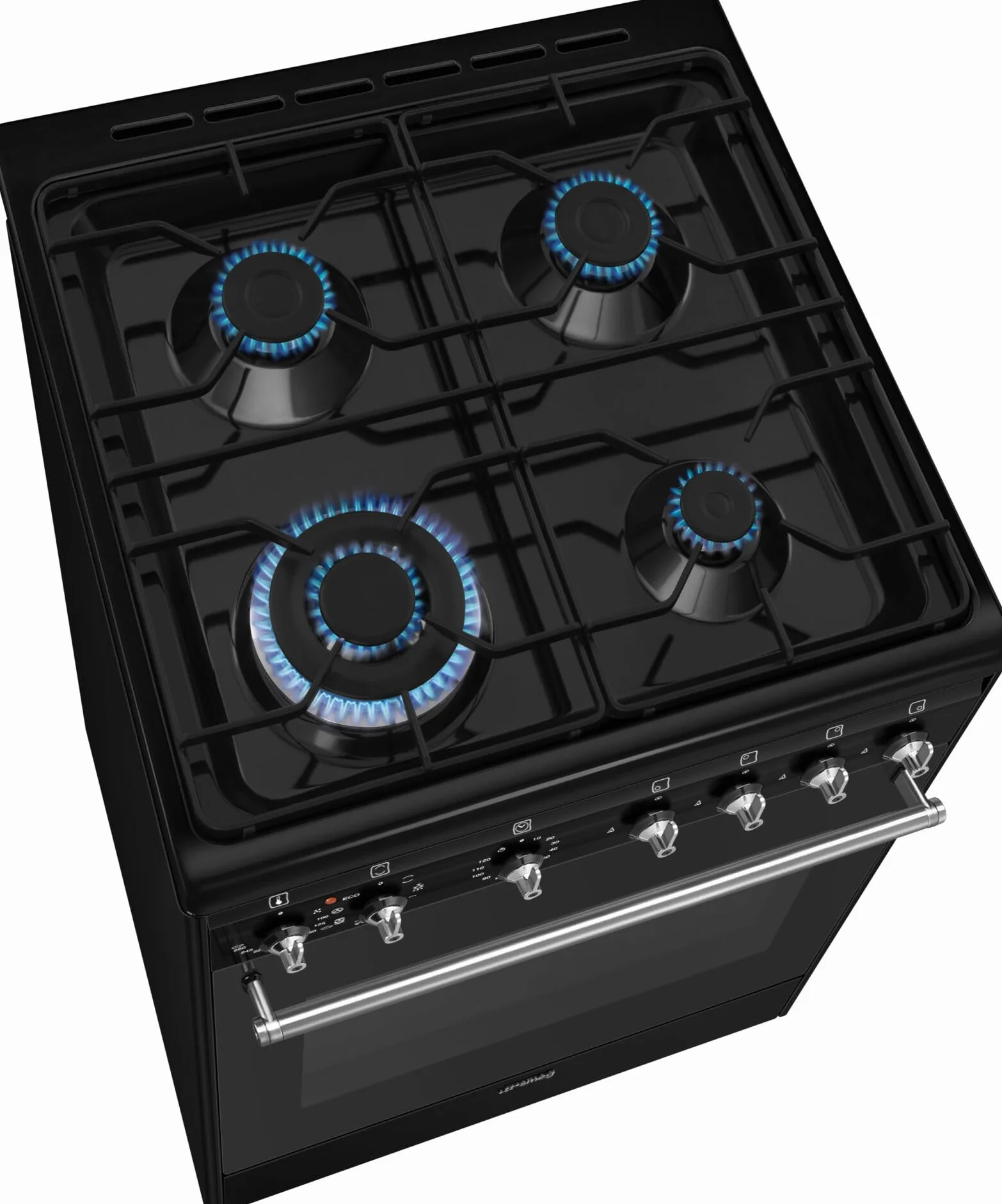 Cocina Gas SMEG CX61GMBL 60cm 4f Negro