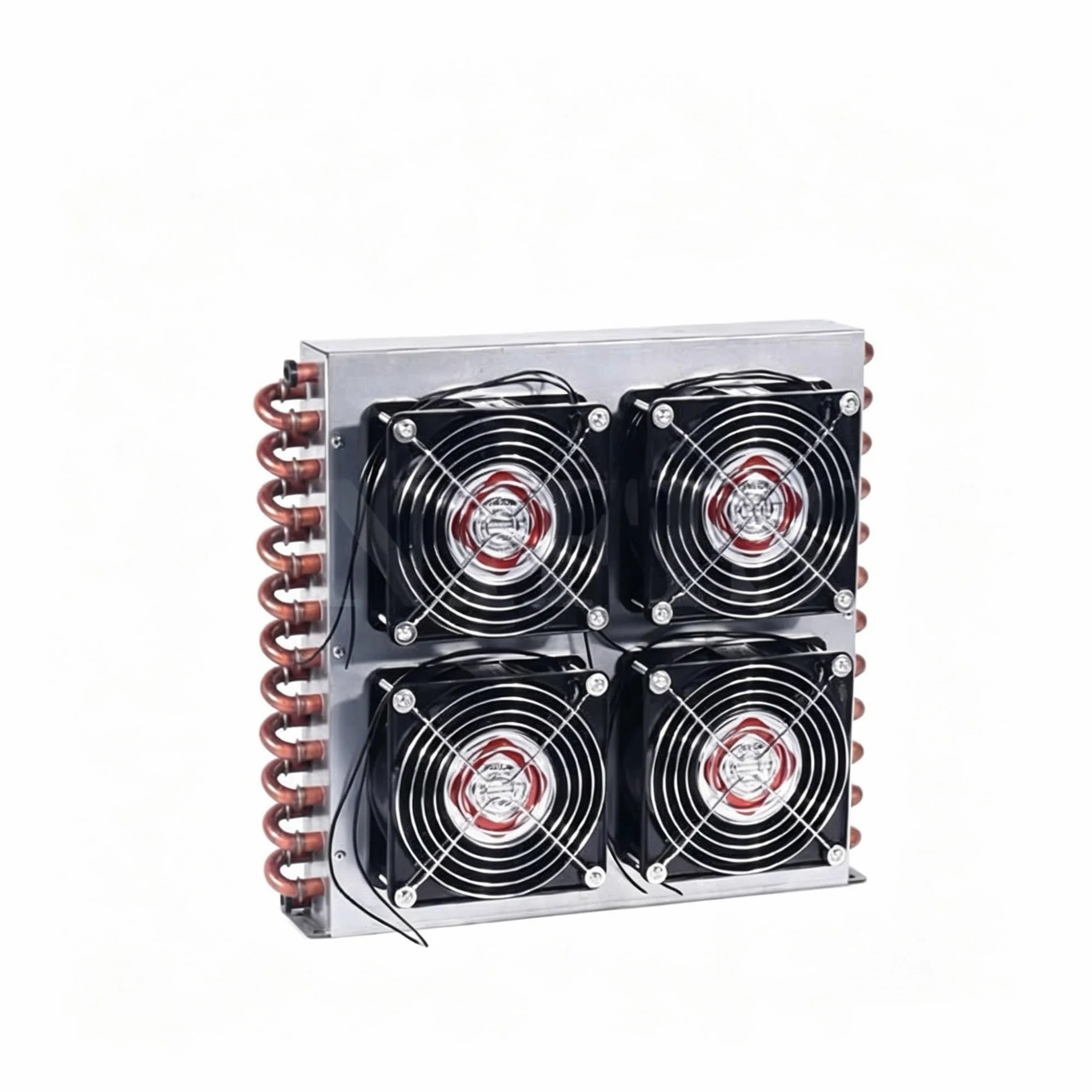 Condensador De Refrigerador Pequeño Con Ventilador, Intercambiador De Calor Enfriado Por Aire Con Aletas De Aluminio Y Tubo De Cobre(F-FAN)