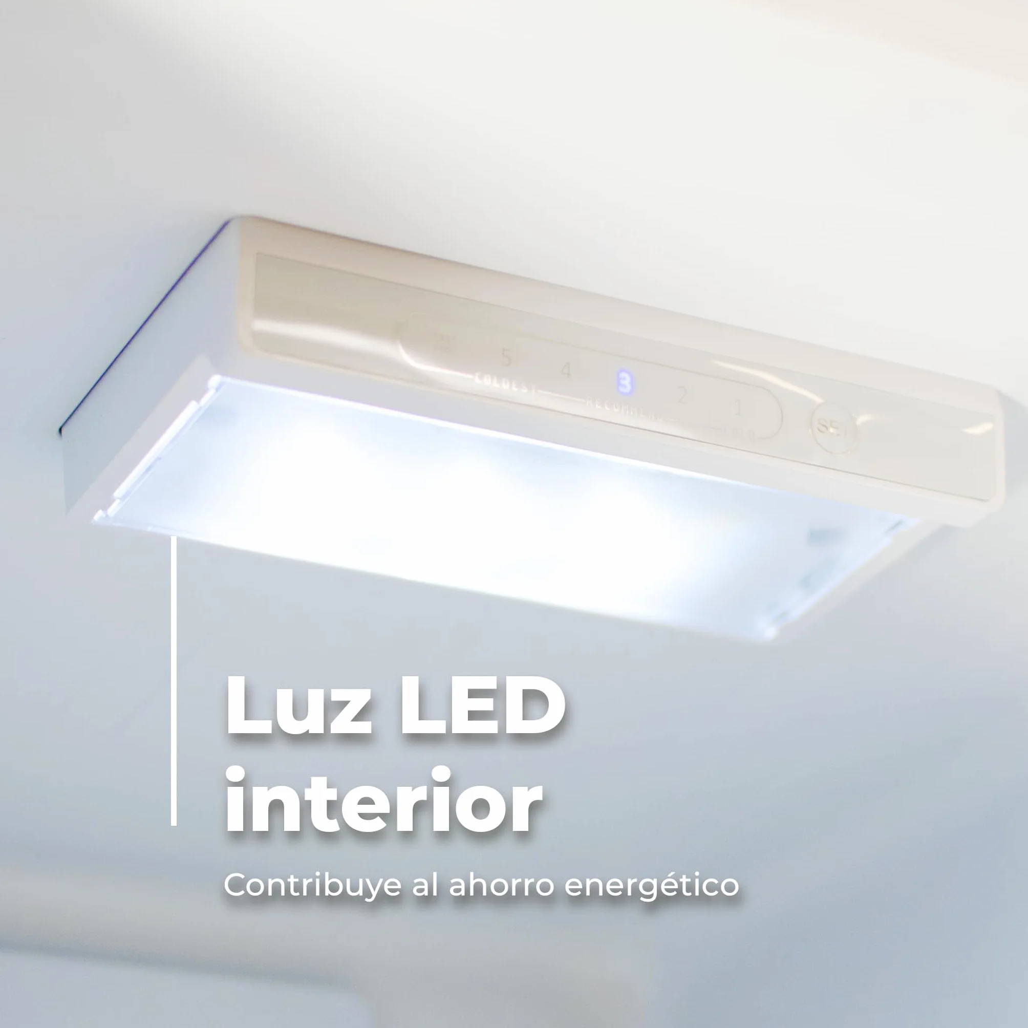EVVO Frigorífico Combi No Frost 180L Congelador 70L Motor Inverter 54cm Ancho Smart ECO Multi Air Flow Luz LED Panel Táctil F52X Inox