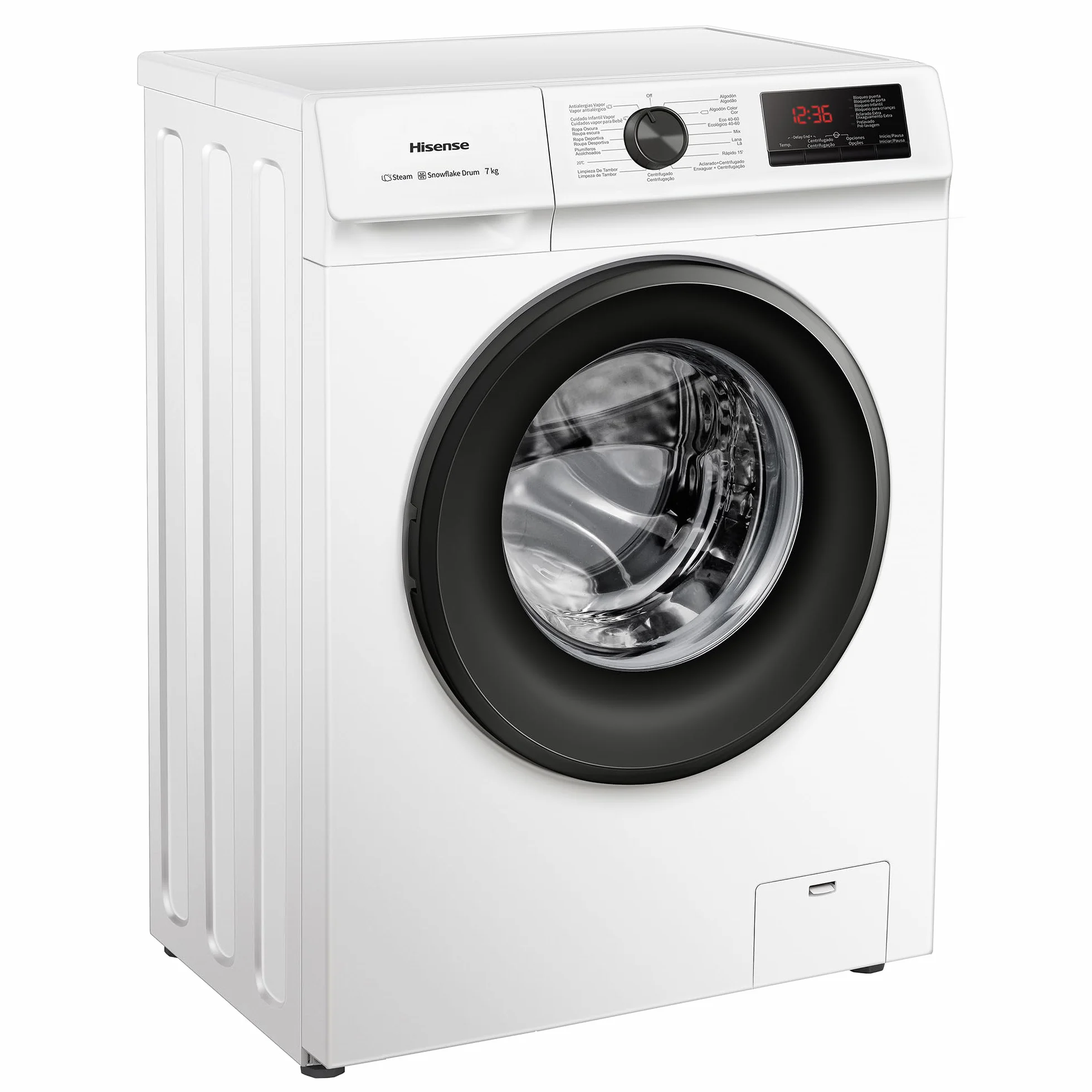 Hisense Lavadora Carga Frontal 7 Kg 1200 rpm Display LED Blanco