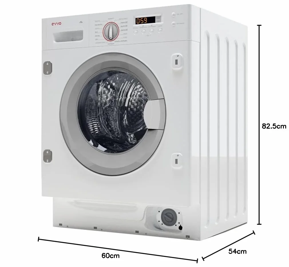 EVVO Lavadora-secadora integrable i8w6se - 8 Kg lavado/ 6 Kg secado,1400RPM