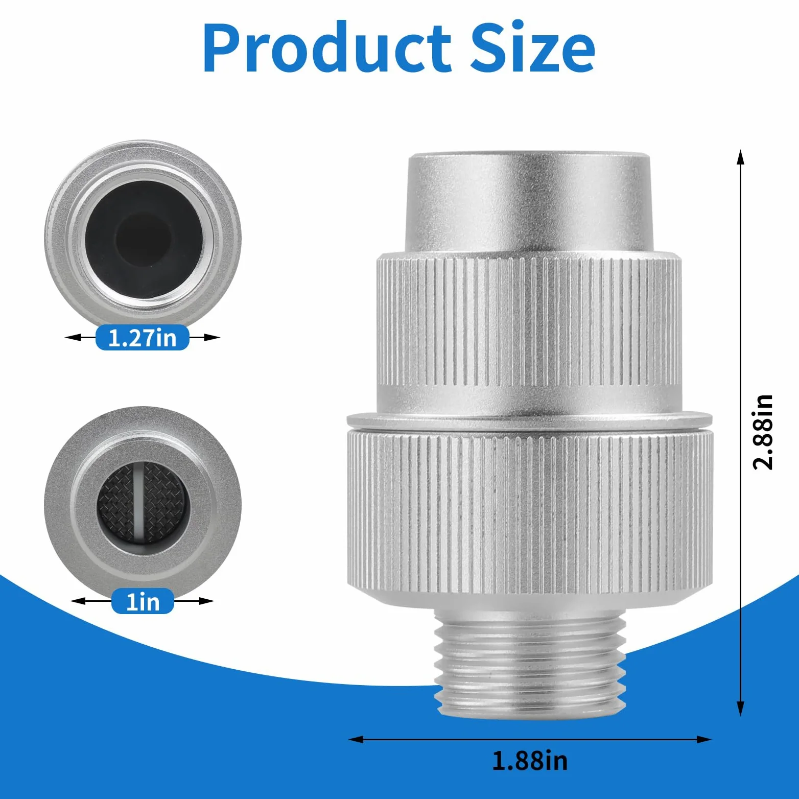 Cabezal de filtro 85470, con filtro de agua en línea, entrada de agua, filtros de metal para lavadora hechos de aleación de aluminio, para la mayoría de conexiones estándar de lavadoras
