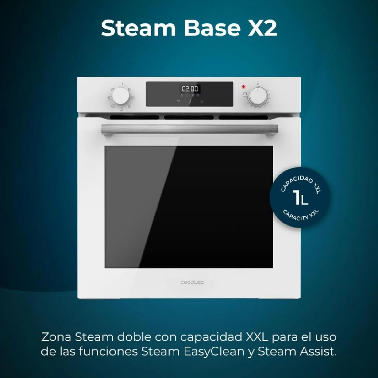 Cecotec Horno Multifunción Integrable 60cm Bolero Hexa M226000 2800W 72L 7 Funciones Grill Convección