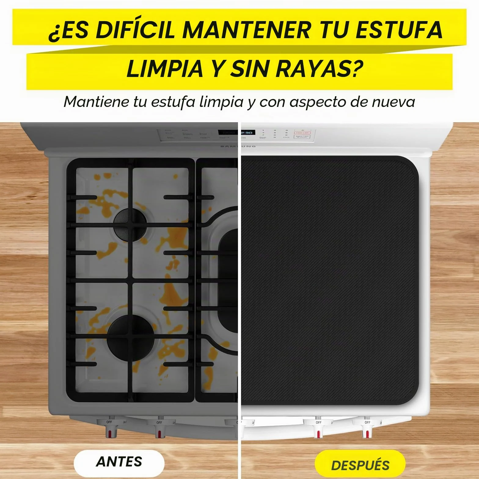 FLASLD Cubierta de Quemador de Estufa de Gas Tapete de Tela Suave, 29.5×21 Pulgadas Plegable Fácil de Limpiar Protector de Estufa de Gas, Cubiertas de Estufa Anti Polvo, Protector Superior Lavable