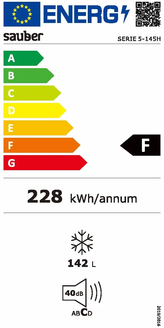 Sauber - Congelador Horizontal SERIE 5-145H - Eficiencia energética: F - Ancho: 70,5 cm - 145 litros - Función DUAL Frigo/Congelador - ENTREGA Y RETIRADA USADO EN DOMICILIO