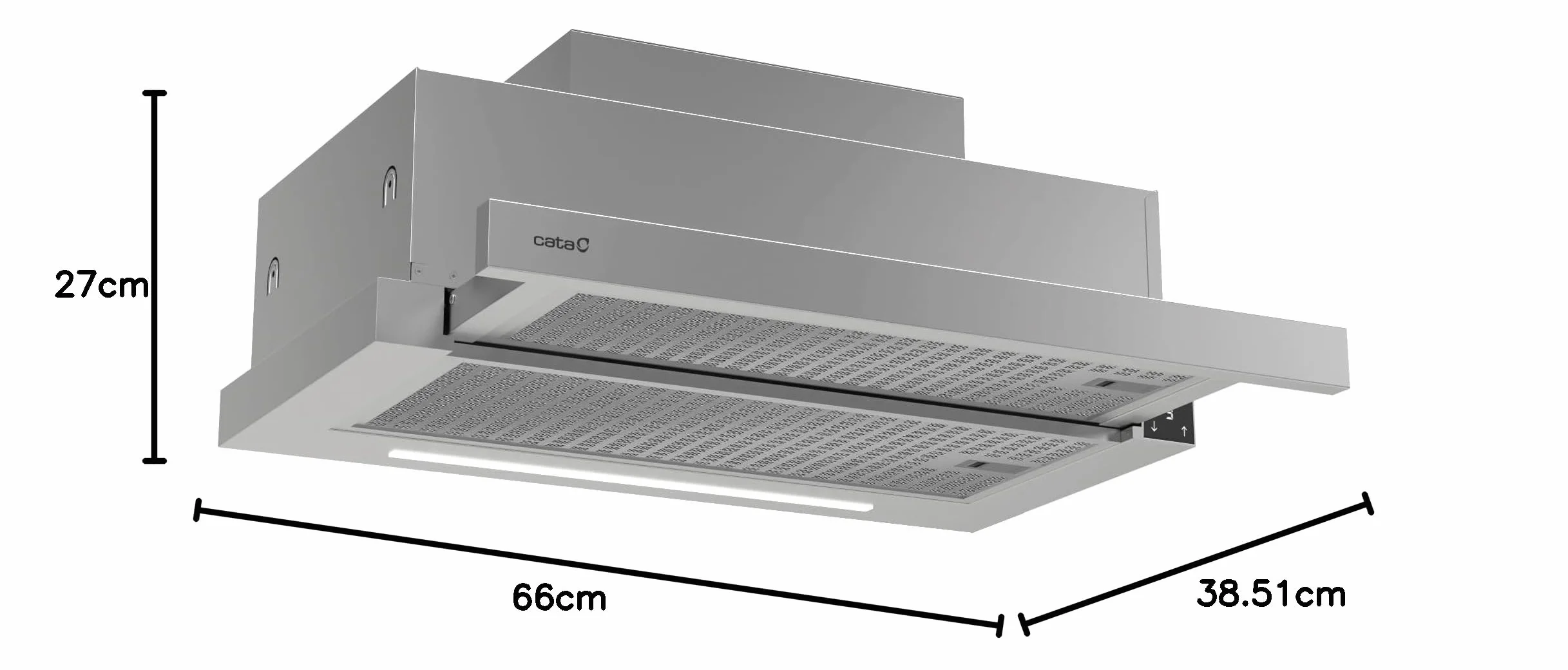 Cata Campana Extractora Telescópica TFH 6830 X 5+1 TURBO Motor Burshless Extra Silencioso Tira LED Fácil Instalacion y Limpieza Acabado Inox