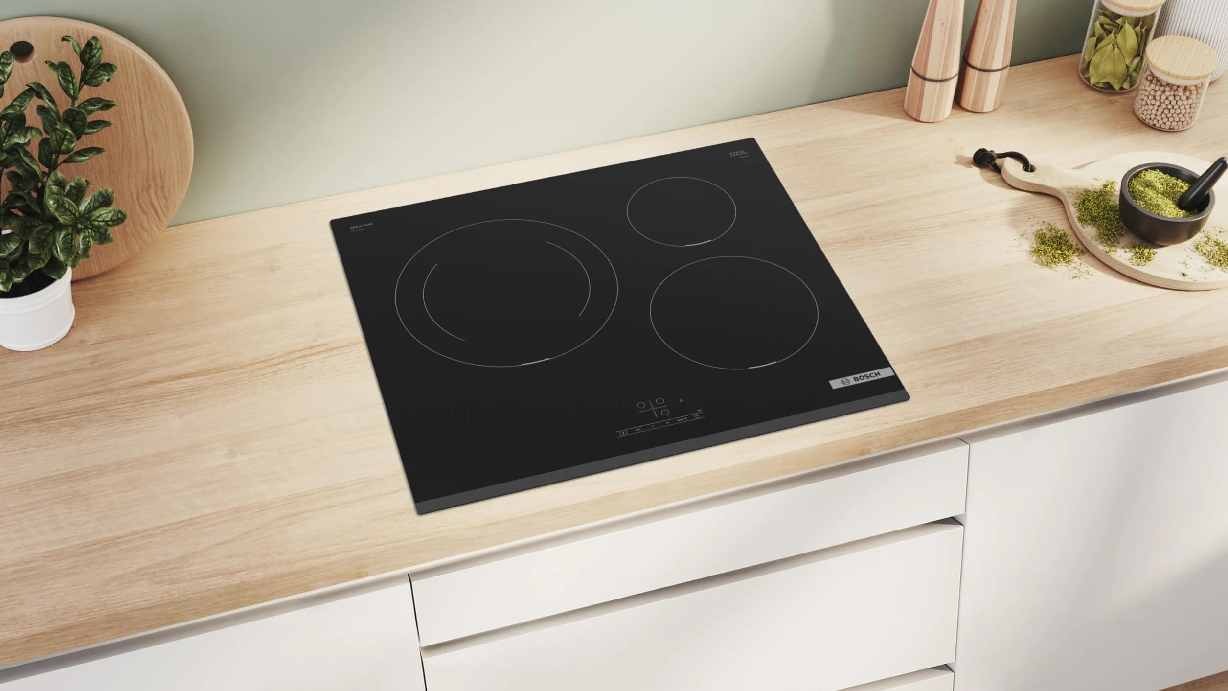 Bosch Placa de inducción 60 cm 3 zonas PUJ631BB5E Negro