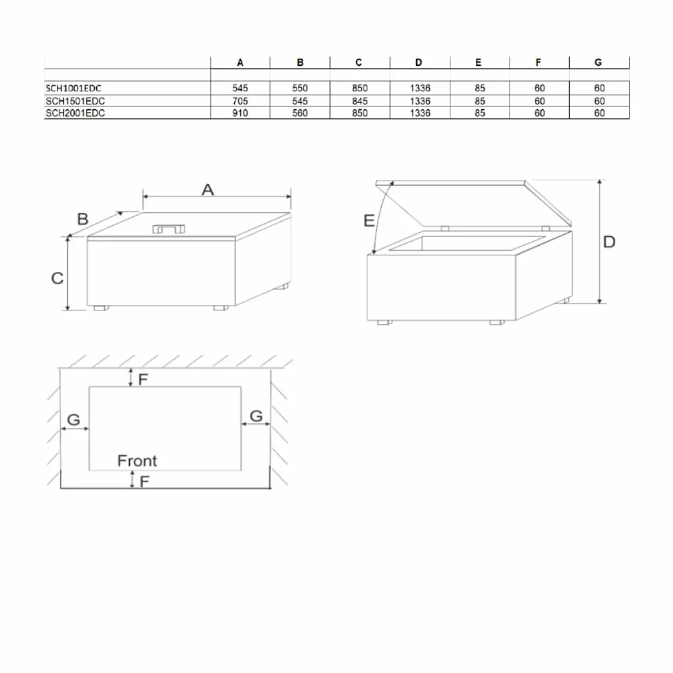 Svan Congelador horizontal Blanco SCH2001EDC. Capacidad 198 Litros, Dual Cooling, 1 Cesta, Bajo nivel Sonoro, Eficiencia Energética Clase E [Clase de eficiencia energética E]