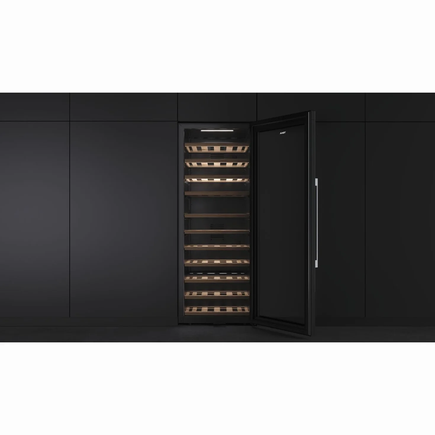 Teka Vinoteca de Libre Instalación 51 Botellas, Iluminación LED, Control Electrónico de Temperatura, Capacidad Total 159 Litros, Patas Regulables, Modelo RVF 10051 GBK