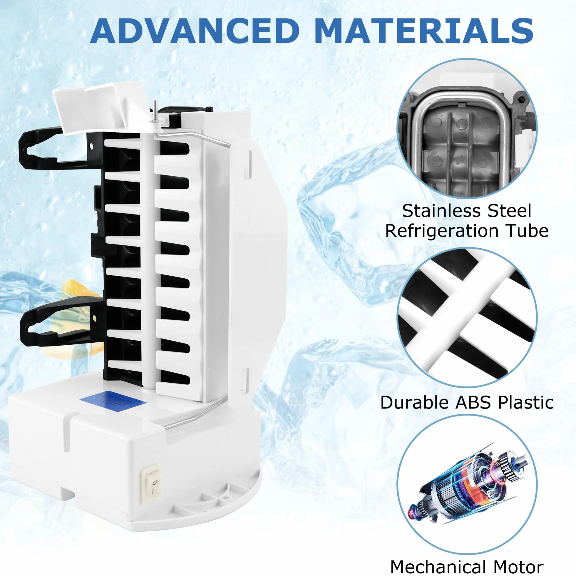 WR30X10012 WR30x10093 Kit de máquina de hielo de repuesto para G.E Hot.Point Ken. Más refrigeradores GSS20IEMDWW GSS25JFMDWW, reemplaza WR30X10061 por TOMOON