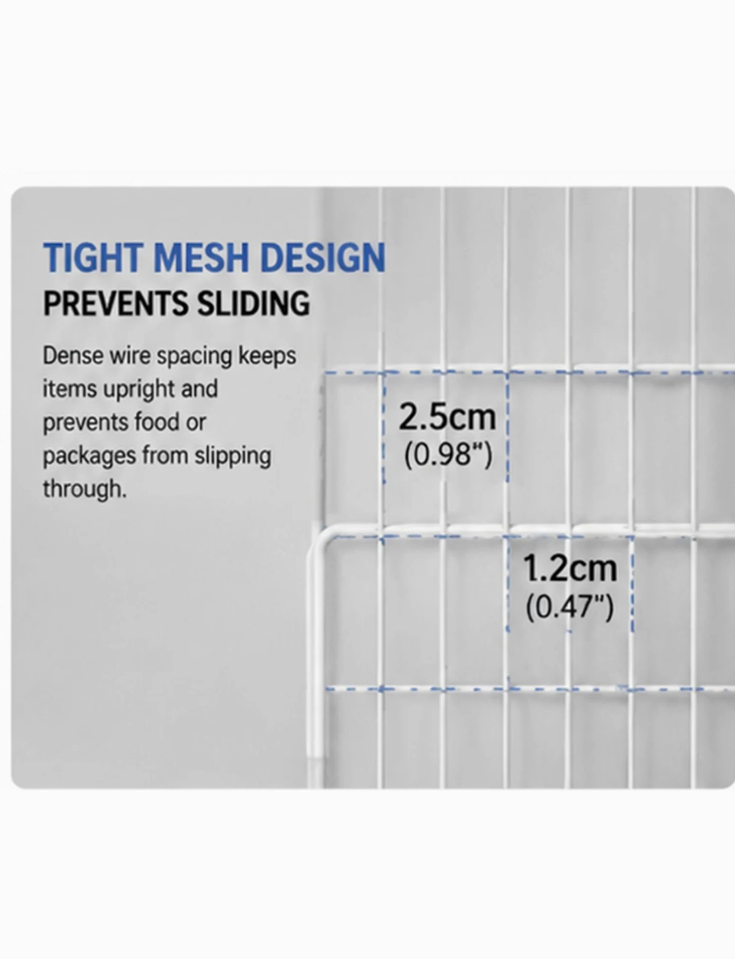Separador de estante para congelador, rejilla universal frigorífico | Rejilla organizadora ajustable for congelador, estante metálico de acero resistente(65cm,61-91cm)