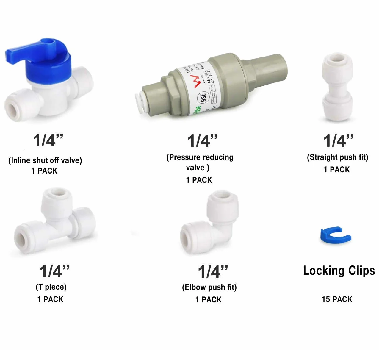 smardy ZO006 Kit de Conector Universal 15m Manguera de Suministro de Agua 1/4" para Refrigerador Americano