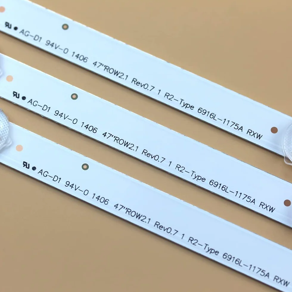 47LA620S 47LN5400 Kit 12 PCS Tira LED para 47LN 47LN5200 47LN5700 47LN5750 47LN5790 E470I-A0 LC470DUE SFR LC470DUG JFR1 6916L-1174A 6916L-1175A 6916L-1176A 6916L-1177A 1359A 1360A 1361A 1362A