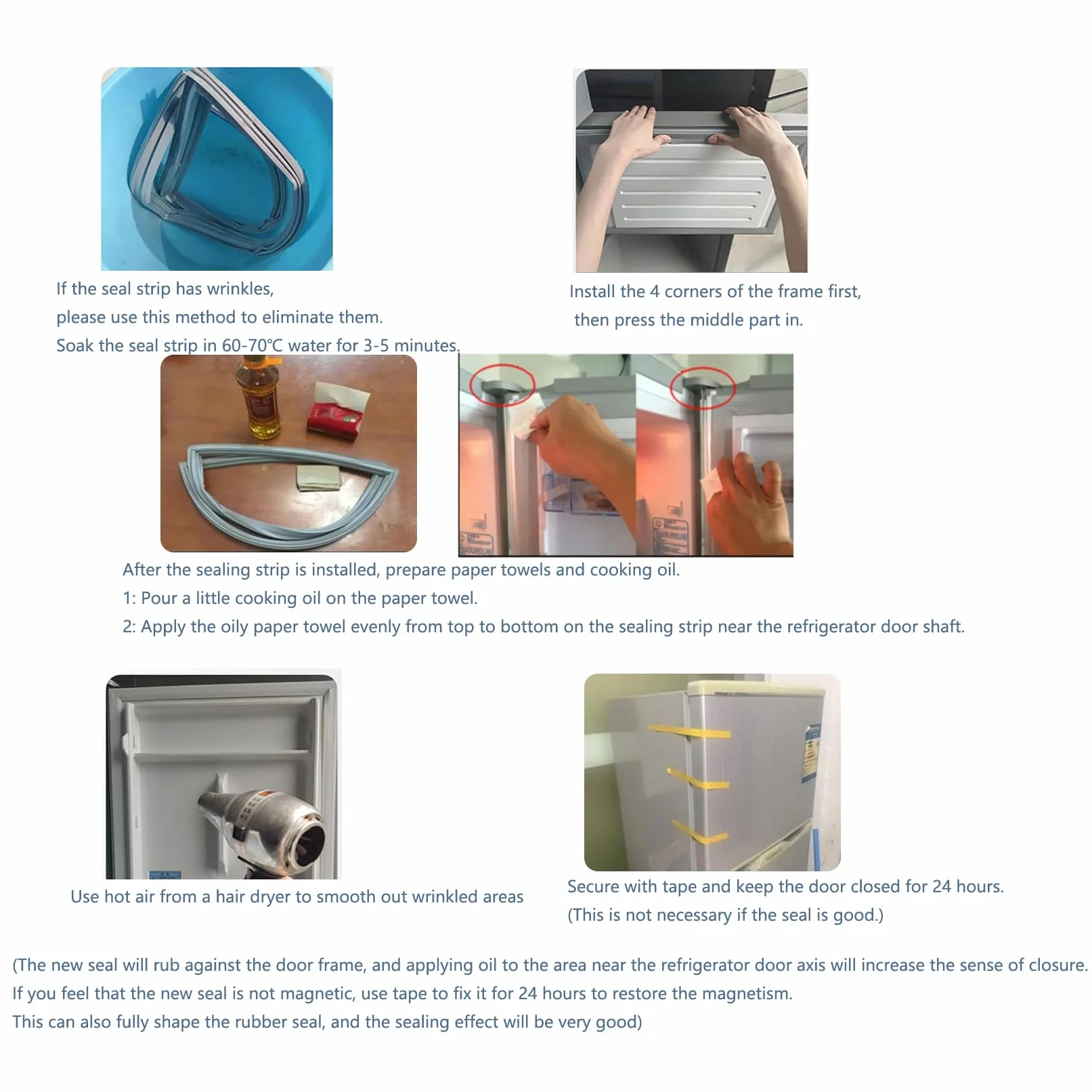 Junta para Puerta de frigorífico, Juego de reparación para frigorífico, combinación de congelador, Goma Universal,para Auto-preparación/frigorífico, Accesorios para refrigeración