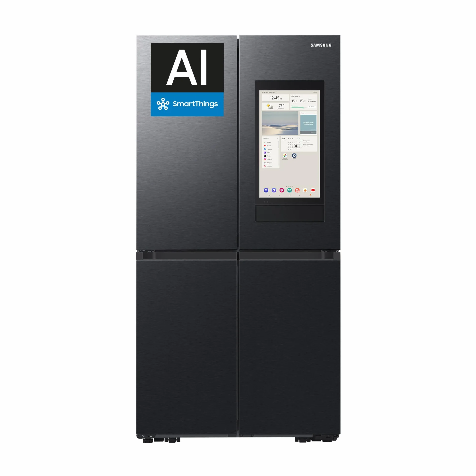 Samsung Frigorífico French Door Bespoke AI Family Hub 183cm 636L Clase E Grafito RF65DG9H0EB1EF