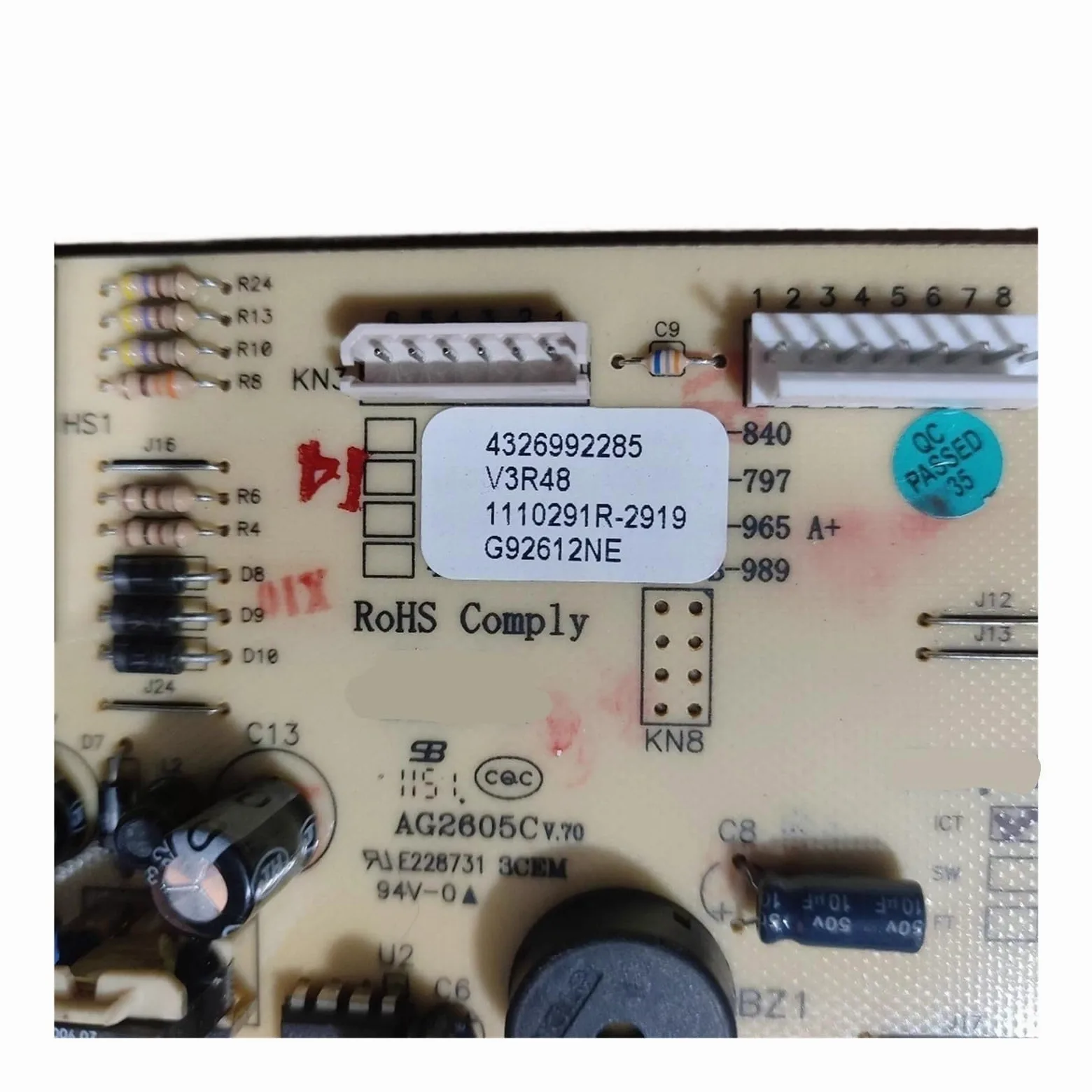 Placa de control de alimentación PCB 4326992285, compatible con refrigeradores Beko