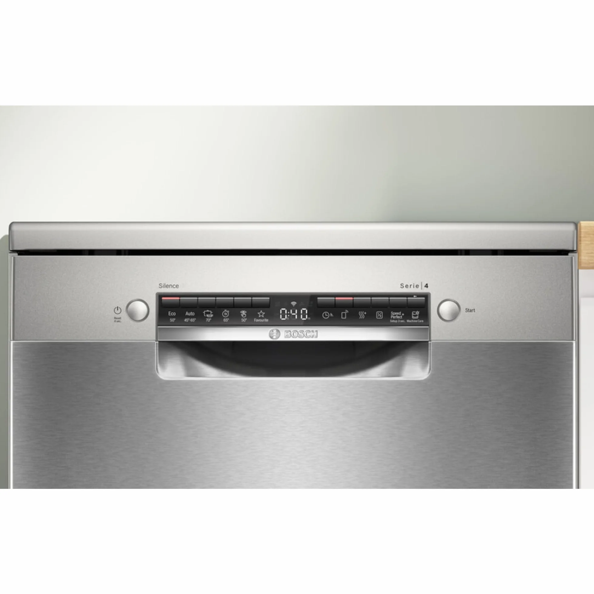 Bosch Lavavajillas libre instalación 60 cm Serie 4 Home Connect AquaStop Acero SMS4HTI03E