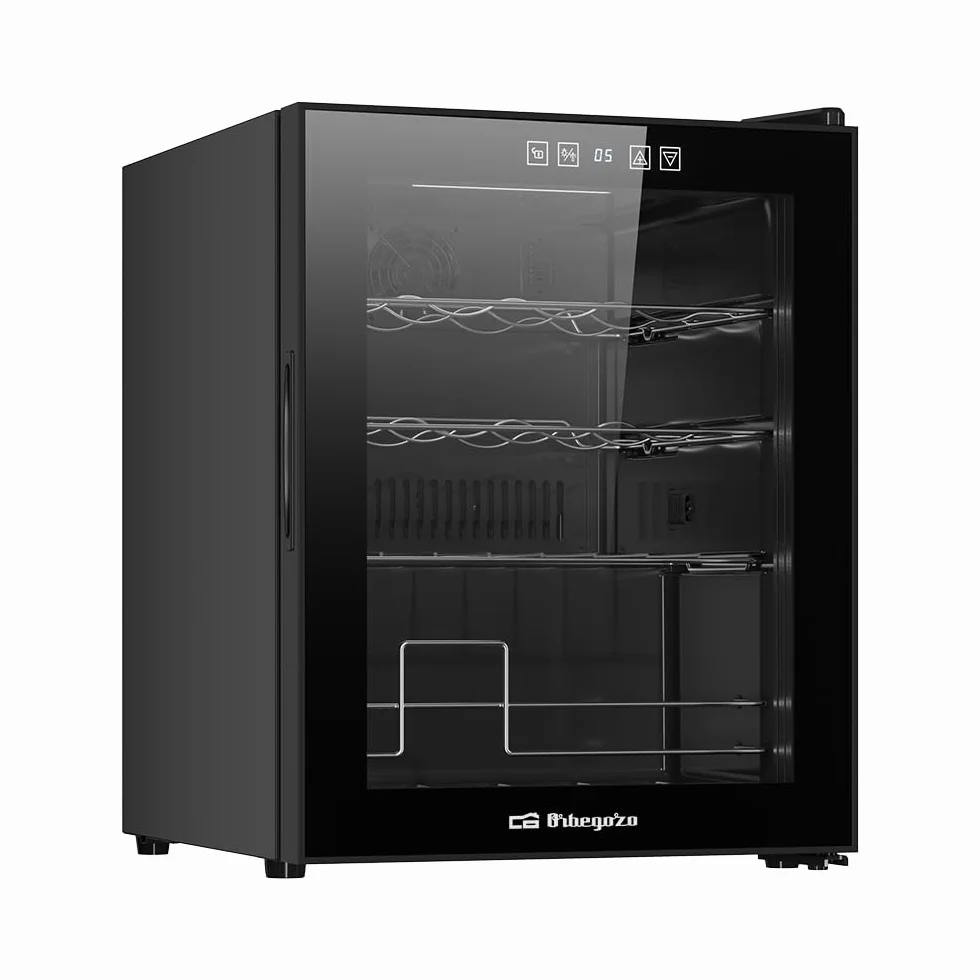 Orbegozo Vinoteca con compresor VCO 1600, volumen 42 litros capacidad para 16 botellas, refrigeracion por compresor, temperatura 5-18º, clase G, R600a