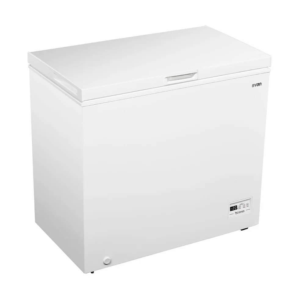 Svan Congelador horizontal Blanco SCH2001EDC. Capacidad 198 Litros, Dual Cooling, 1 Cesta, Bajo nivel Sonoro, Eficiencia Energética Clase E [Clase de eficiencia energética E]