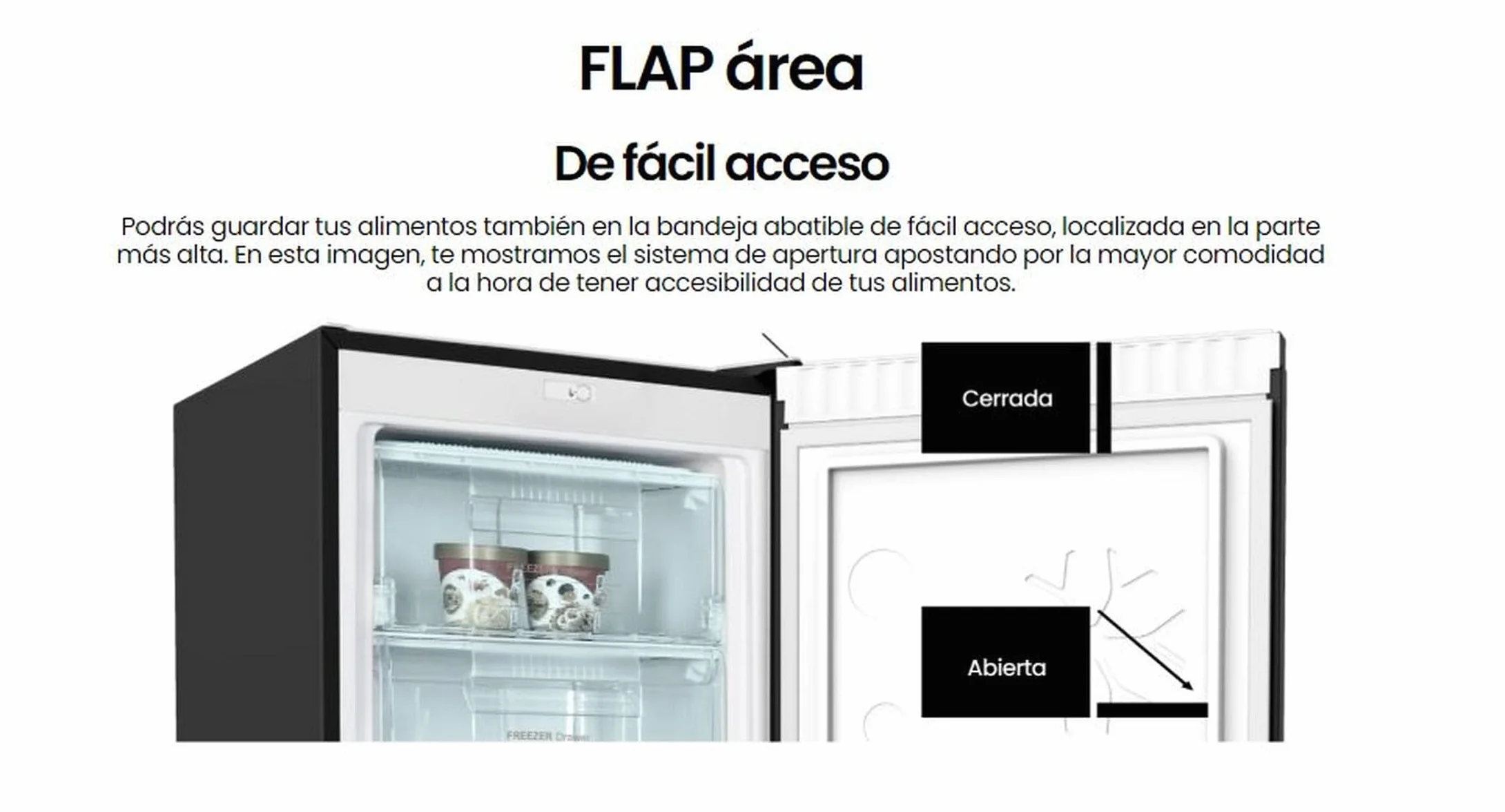 INFINITON Congelador Vertical CV-140L25XEQ, 145 Litros, E, Función Fast Freezing, Congelador 4****, cajón Flap, Tirador integrado, Puerta reversible, Inox