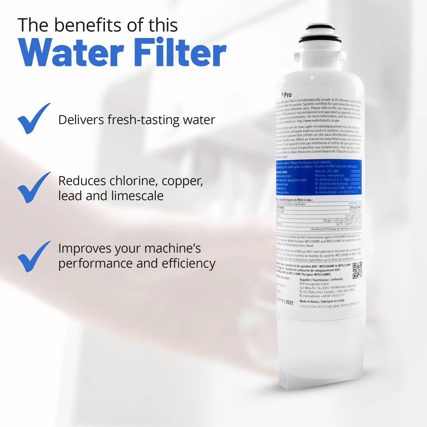 Bosch Ultra Clarity Pro (BORPLFTR50) - Filtro de agua