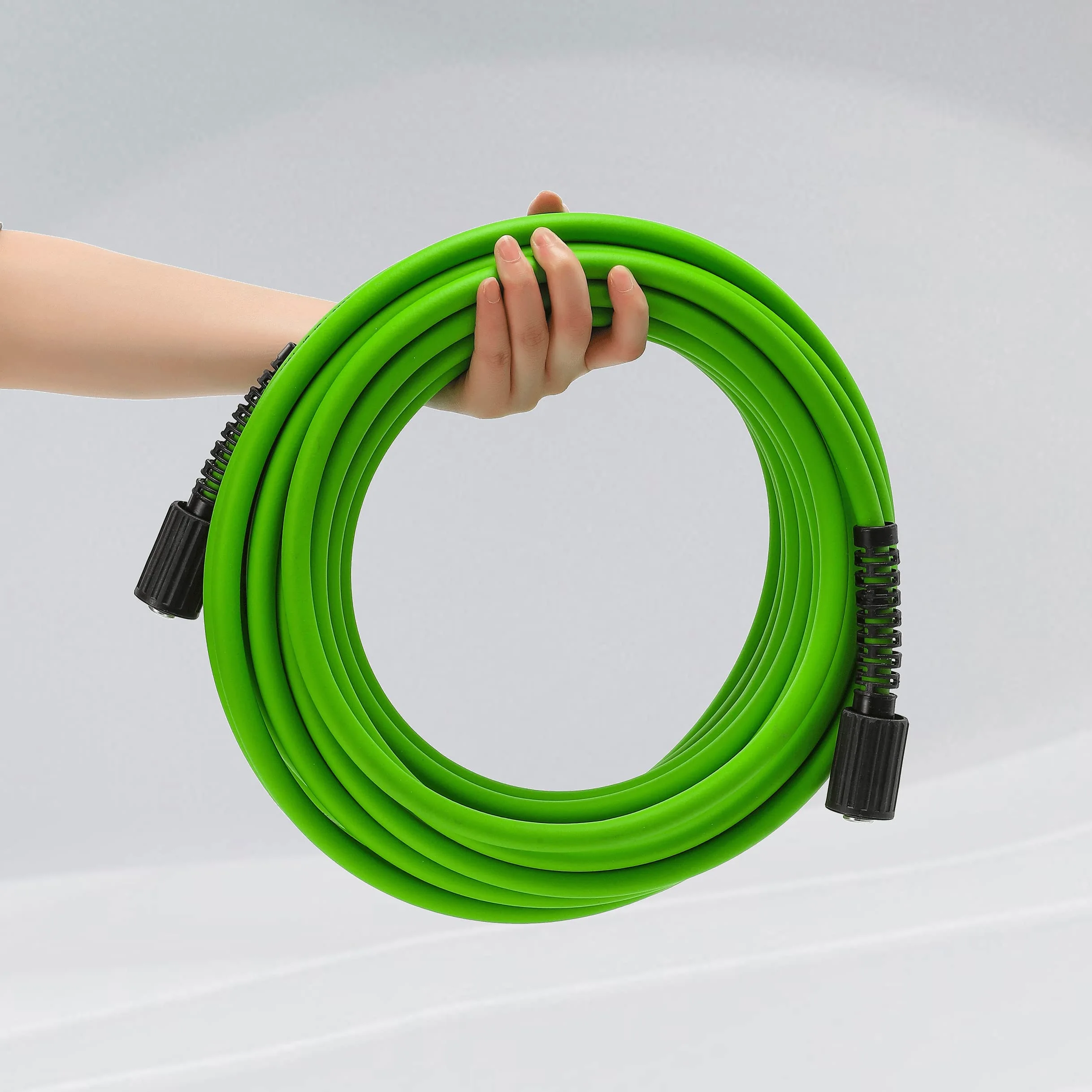 PWACCS Manguera de lavado a presión para lavadora eléctrica, manguera de extensión de lavado a presión resistente a torceduras de 3600 PSI, 50 pies x 1/4 pulgadas, manguera de lavado eléctrica