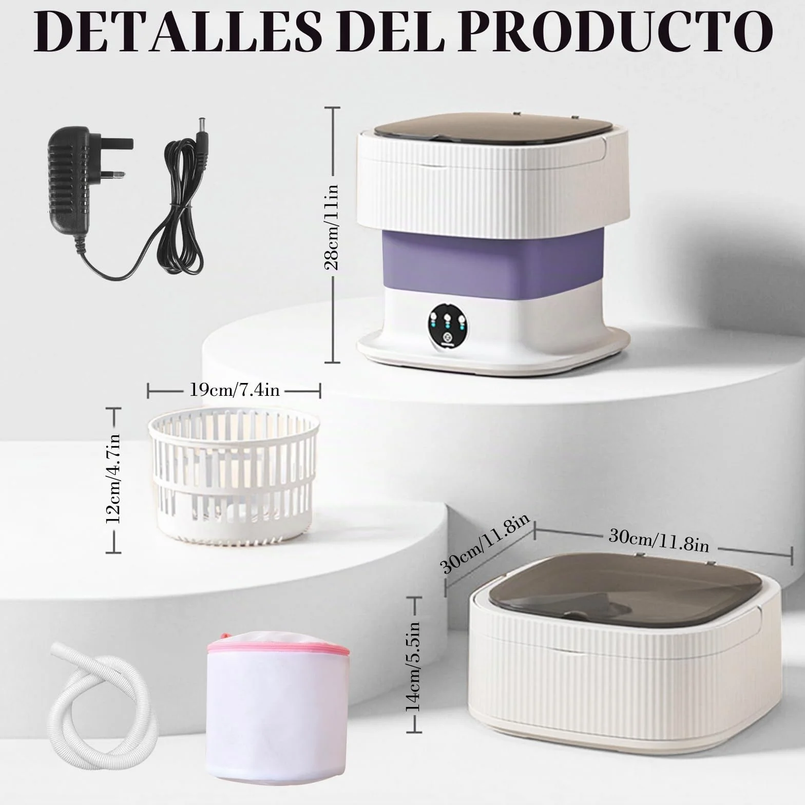 LIROPAU Mini lavadora portátil, 15 L, para camping, con centrifugado, limpieza profunda de ropa interior, ropa de bebé, calcetines para apartamentos, dormitorios, viajes, coches de turismo