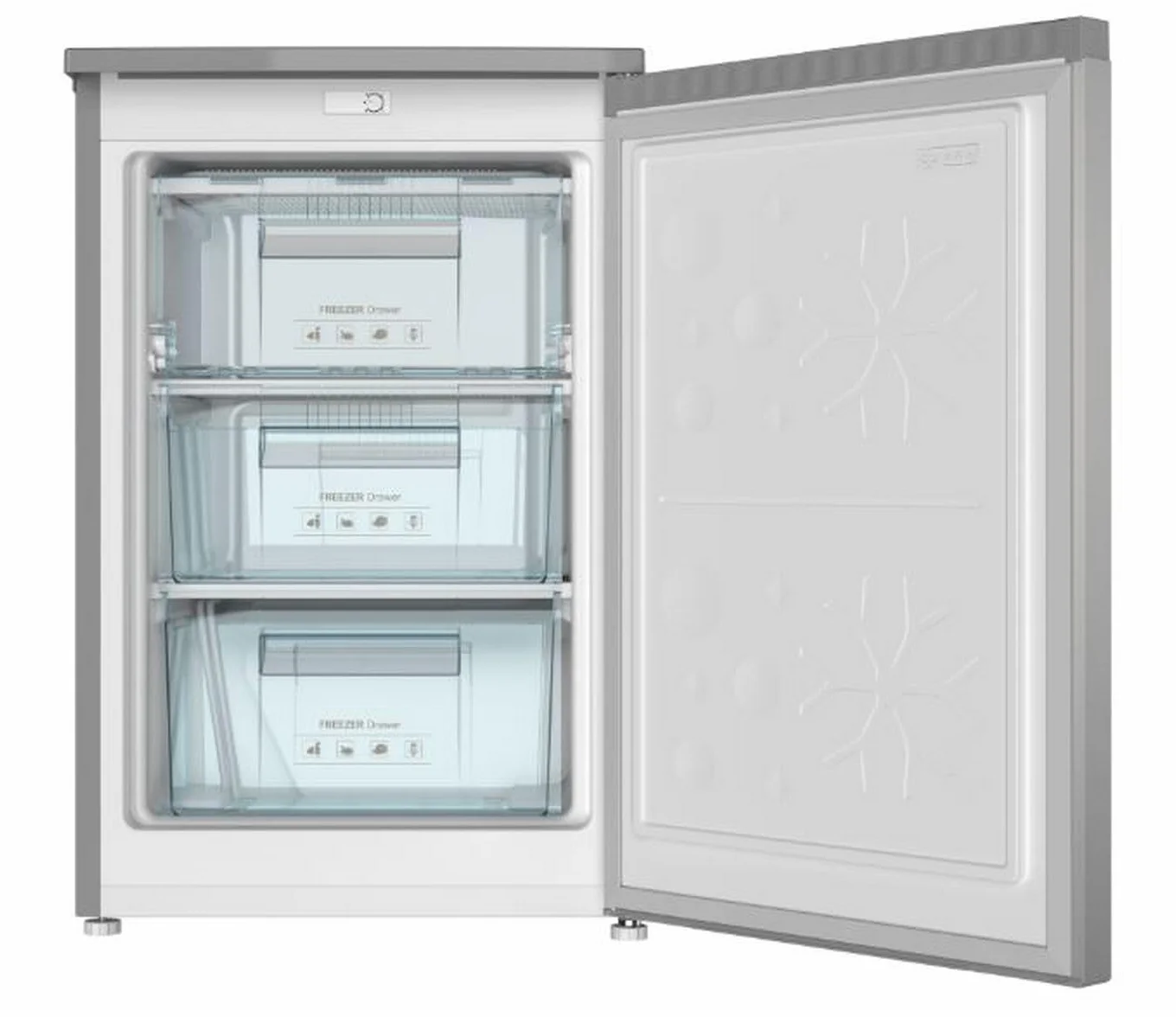 INFINITON CV-A85I Congelador vertical 80 L 85 cm 3 cajones Inox