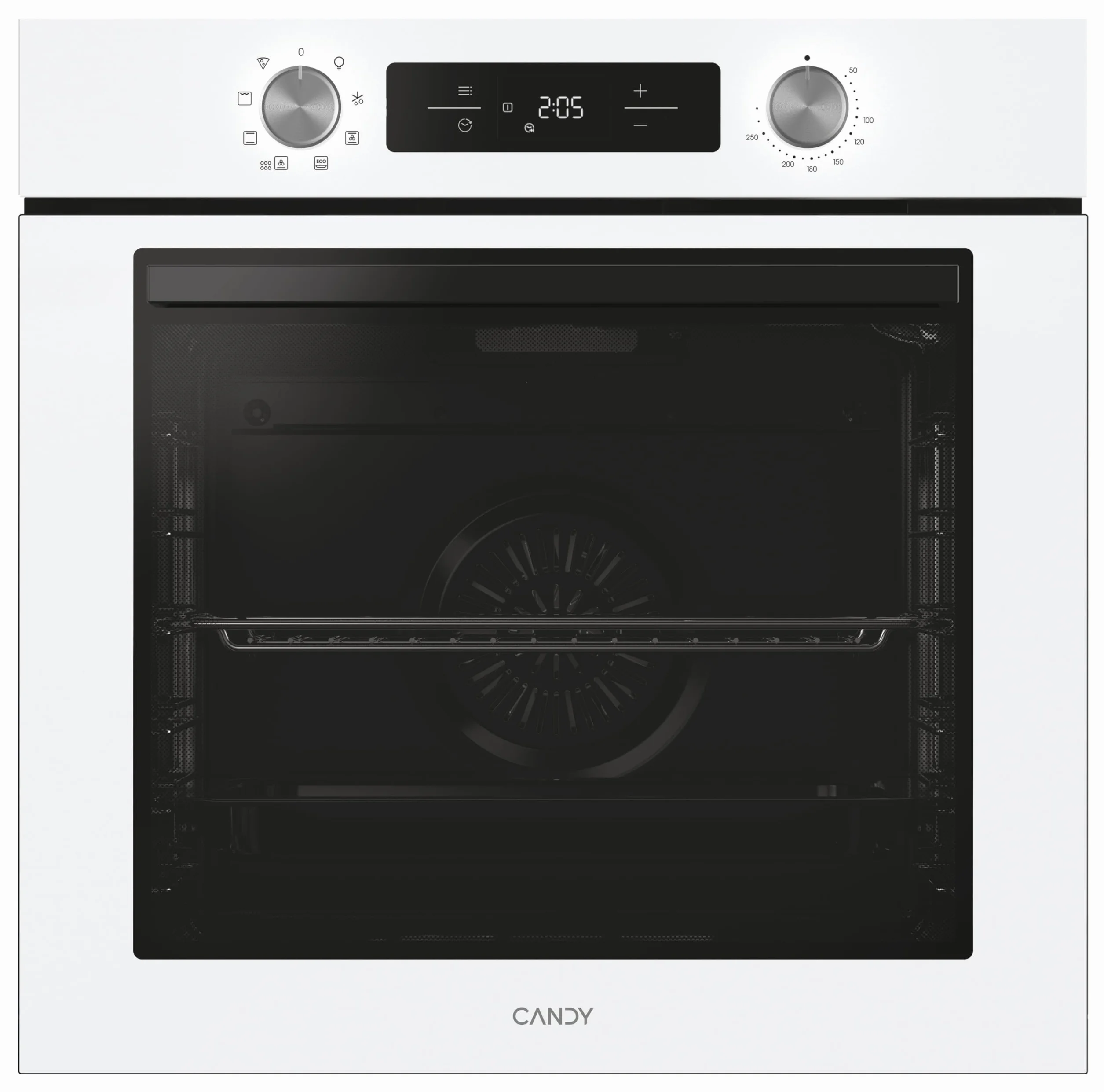 Candy Bake 600 CA6 N3T1HTW Horno Multifunción, 78L, Recetas a través de app hOn, 1 Bandeja y 1 Rejilla, Limpieza Hidrolítica, Convección + Ventilador, 9 Funciones, Ready UX, Blanco