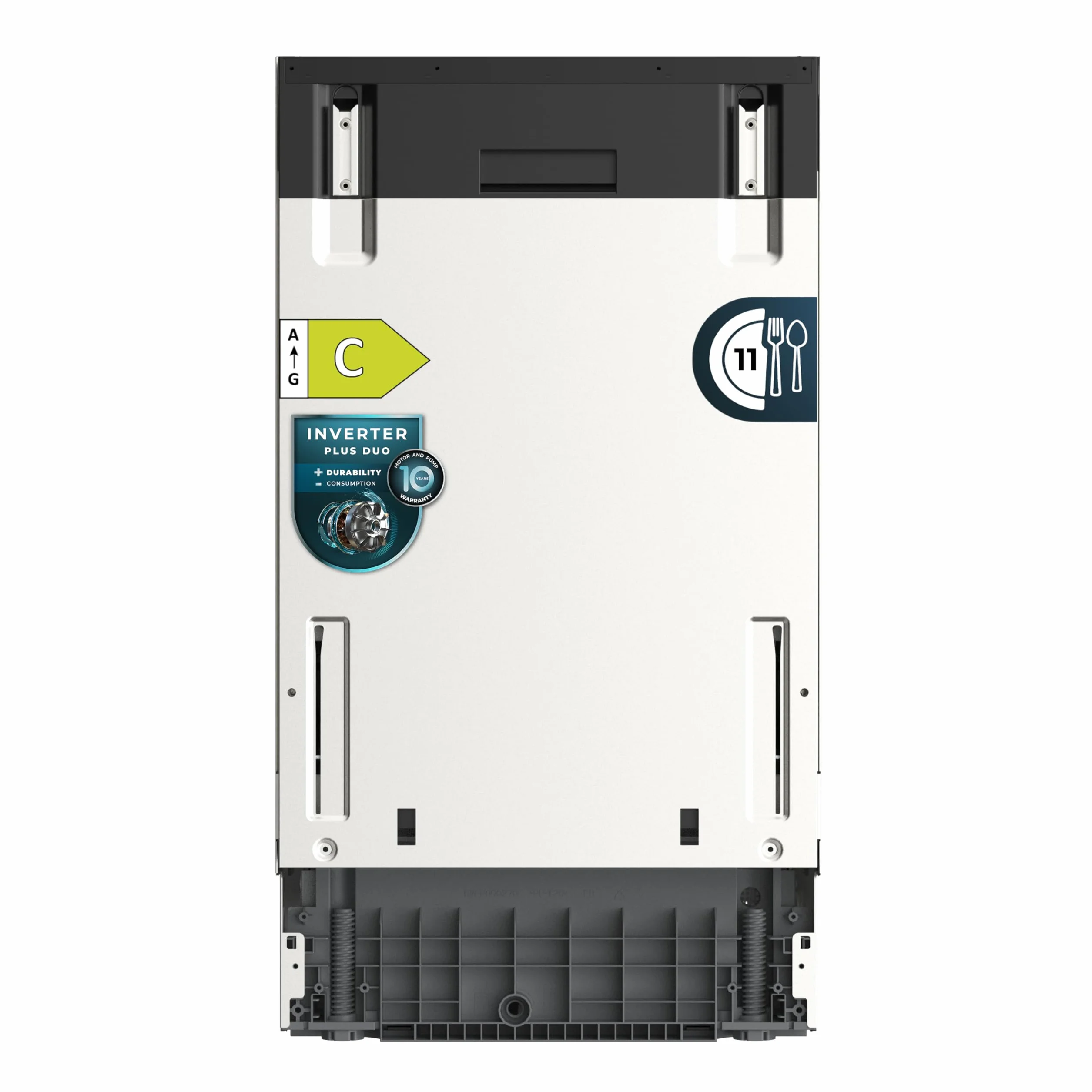 Cecotec Lavavajillas 45 cm Integrable Bolero Aguazero 45100 Full-BI Connected. 11 Cubiertos, 10 Programas, Inverter Plus Duo, Panel Táctil, WiFi, Smart Wash, O2Dry, Super Dry, FloorView Light