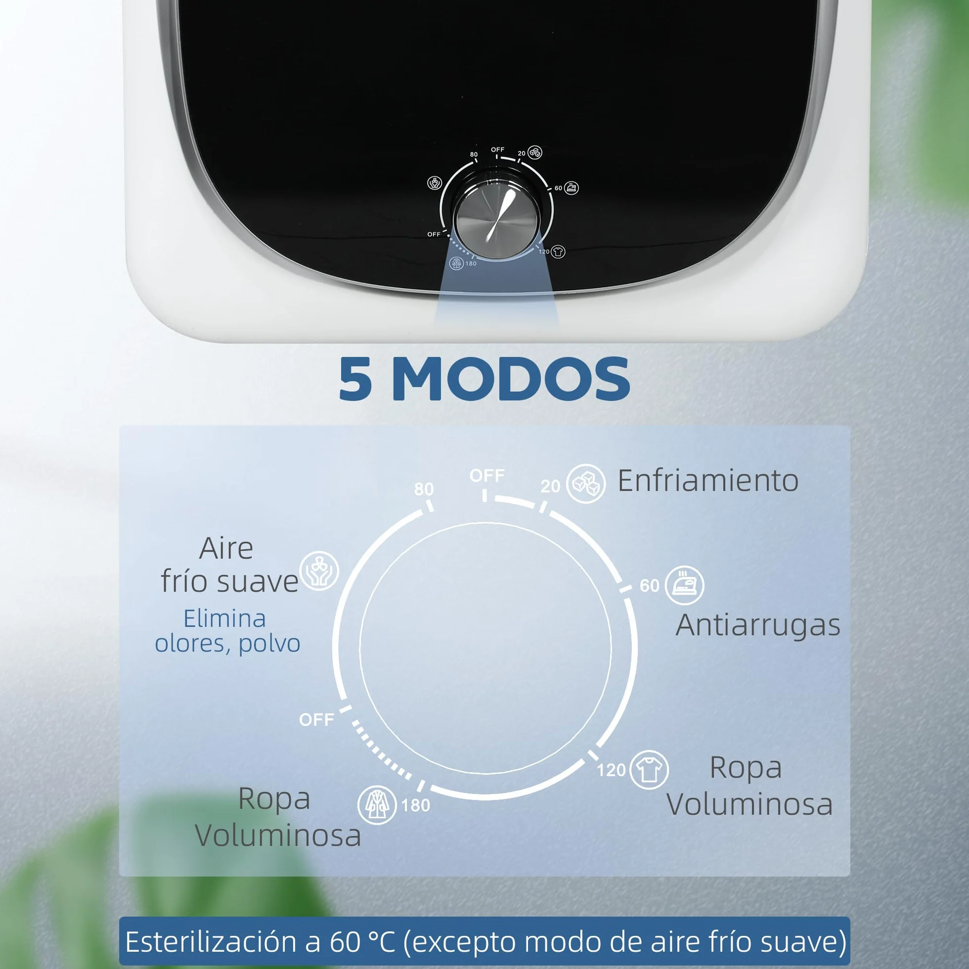 HOMCOM Secadora de Evacuación 4 KG 800W Carga Frontal Tambor Inoxidable Blanco